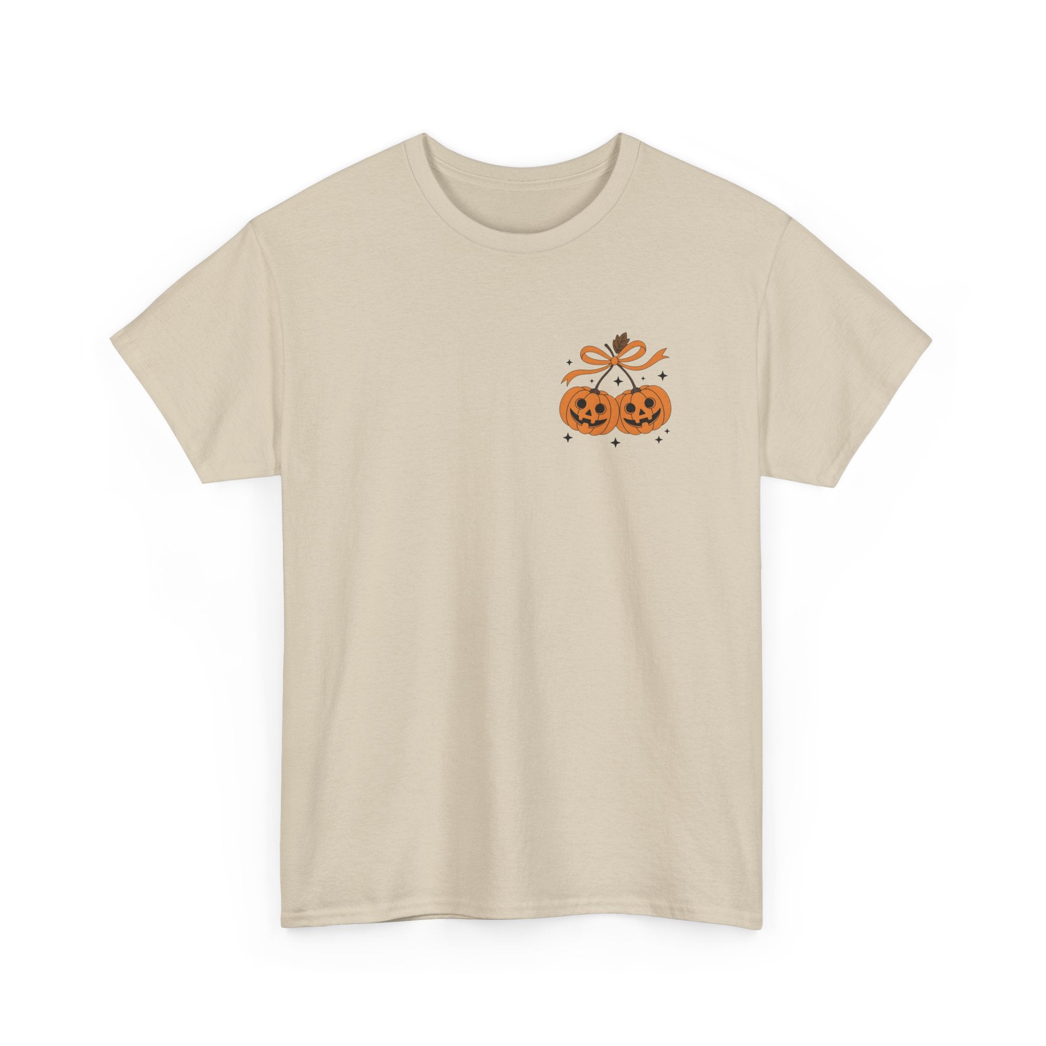 Halloween Ghost & Pumpkin Tee, Unisex Halloween Shirt, Spooky T-Shirt, Fall Fashion, Trick or Treat Top, Seasonal Apparel