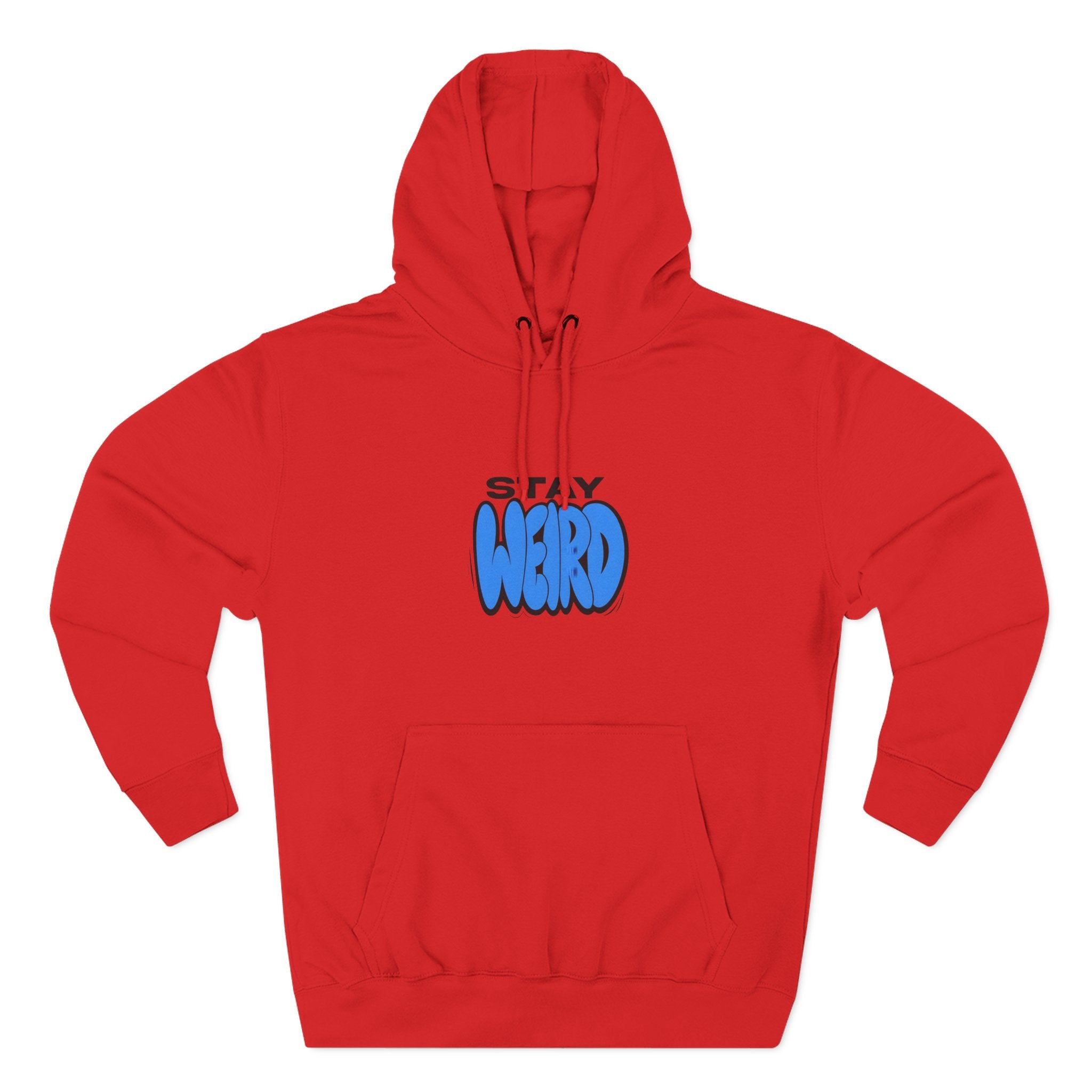 Stay Weird Hoodie — Cute Blue Graphic Fleece Pullover