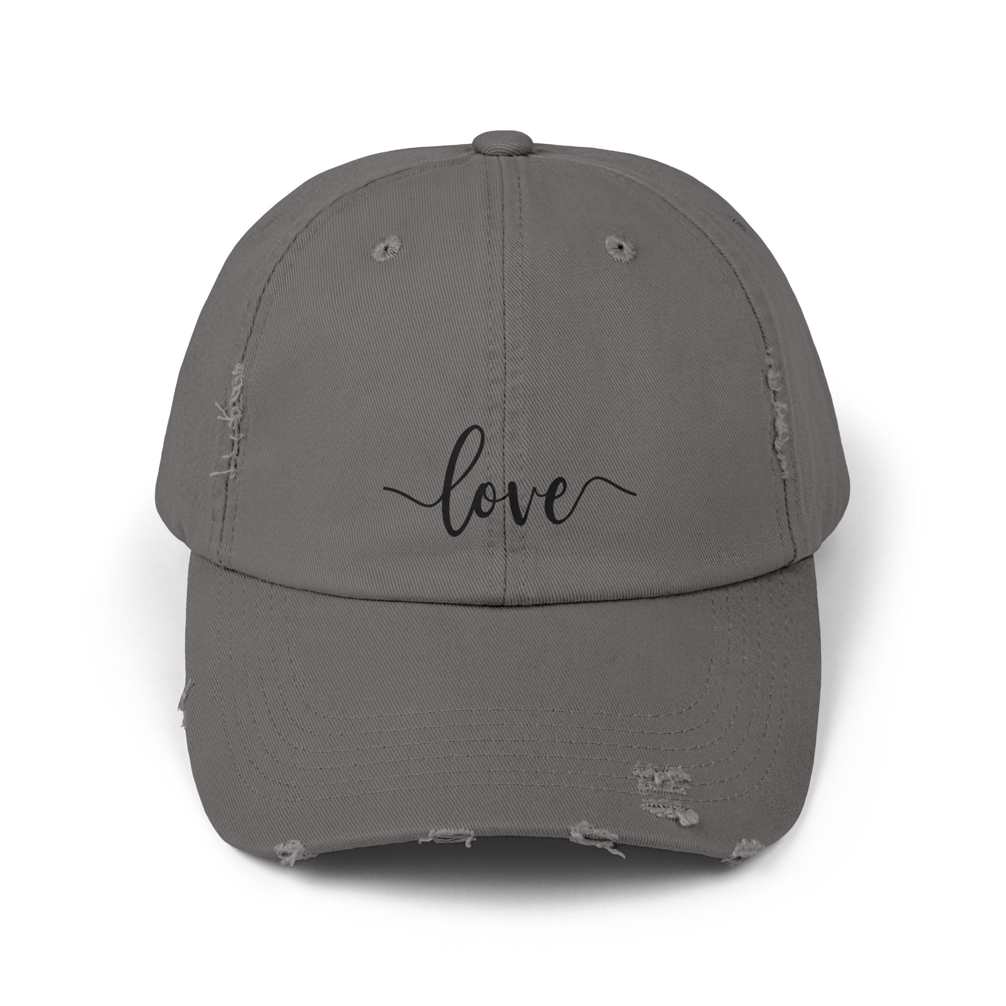 Love Distressed Cap - Casual Style, Gift for Him/Her, Summer Accessory, Trendy Hat, Everyday Wear