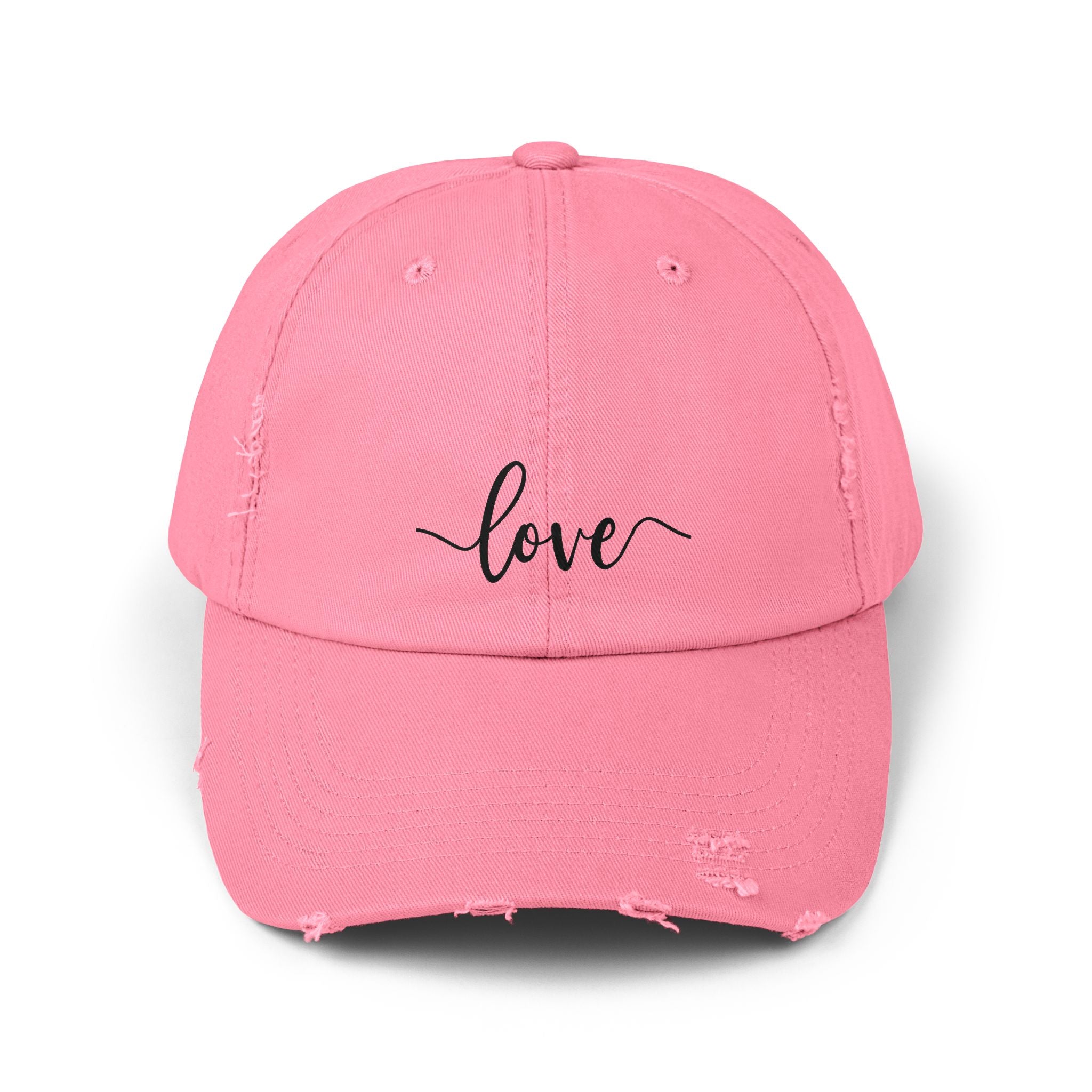 Love Distressed Cap - Casual Style, Gift for Him/Her, Summer Accessory, Trendy Hat, Everyday Wear