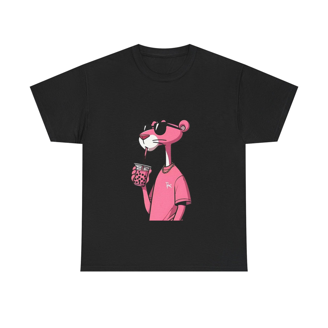 Chill Vibes Unisex Tee | Fun Summer Shirt, Casualwear, Gift for Friends, Beach Outing, Pink Panther Design