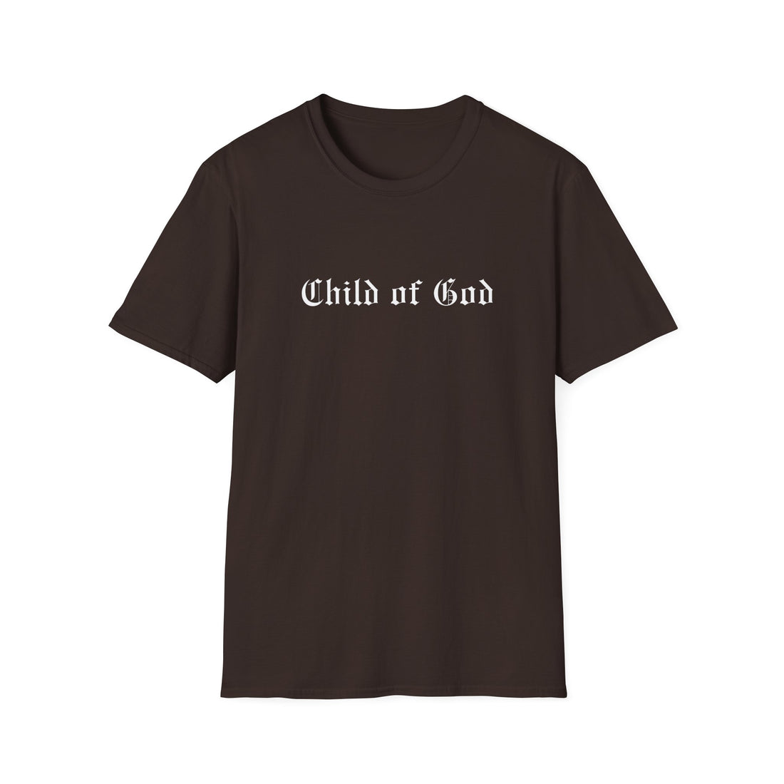 Child of God T-Shirt — Gothic Script Faith Tee with Bible Verse (Christian Apparel)