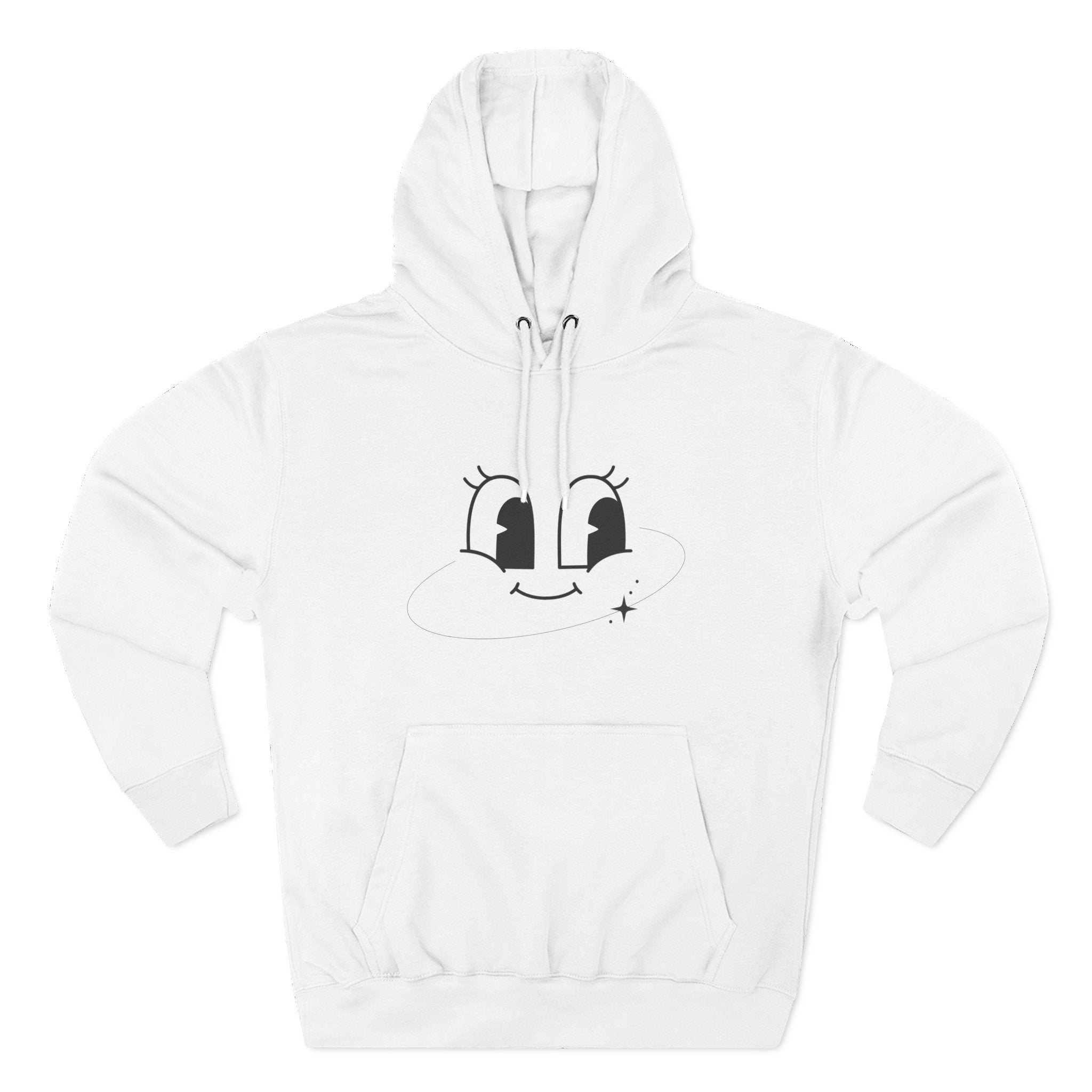 Smiley Face Fleece Hoodie - Cozy Unisex Sweatshirt for All Ages