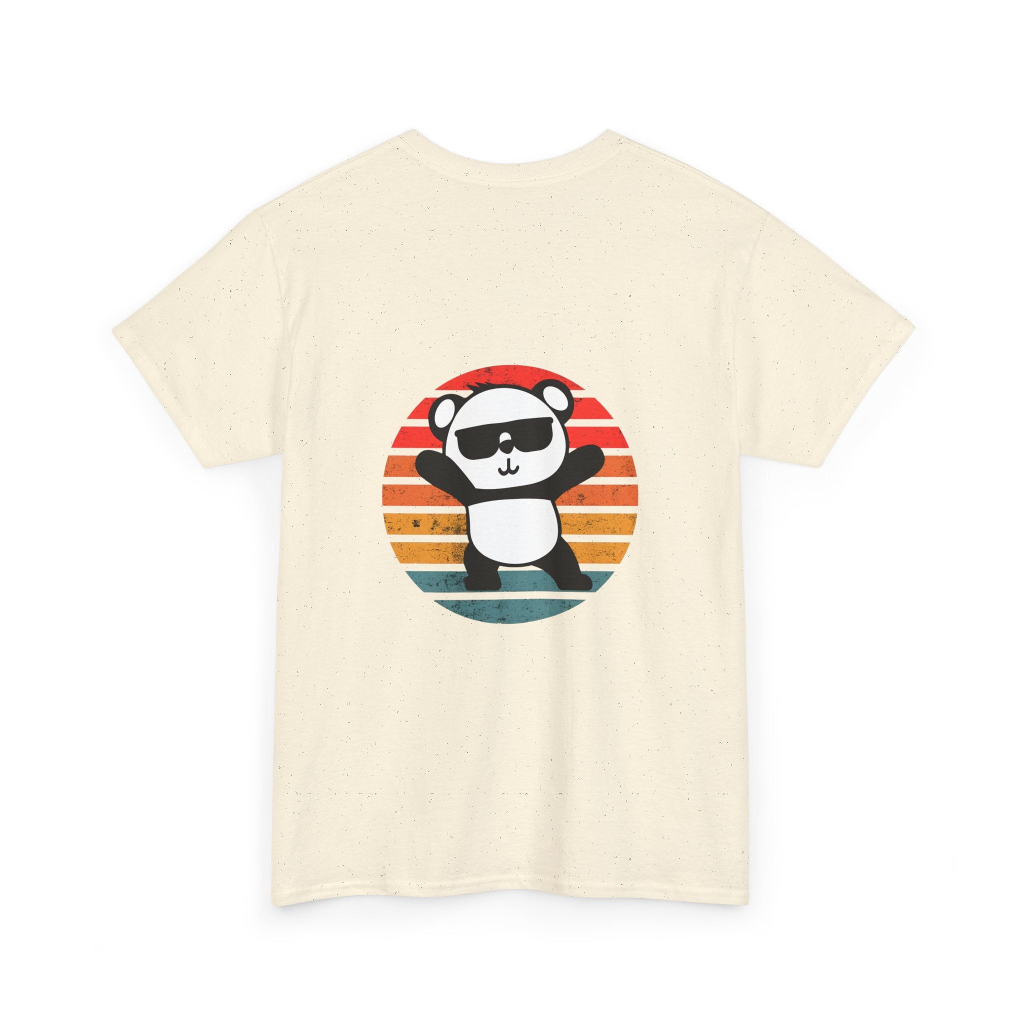 Cute Panda Retro Tee - Casual Cotton Shirt, Animal Lover Gift, Summer Style, Fun Graphic Tee, Unisex Fashion