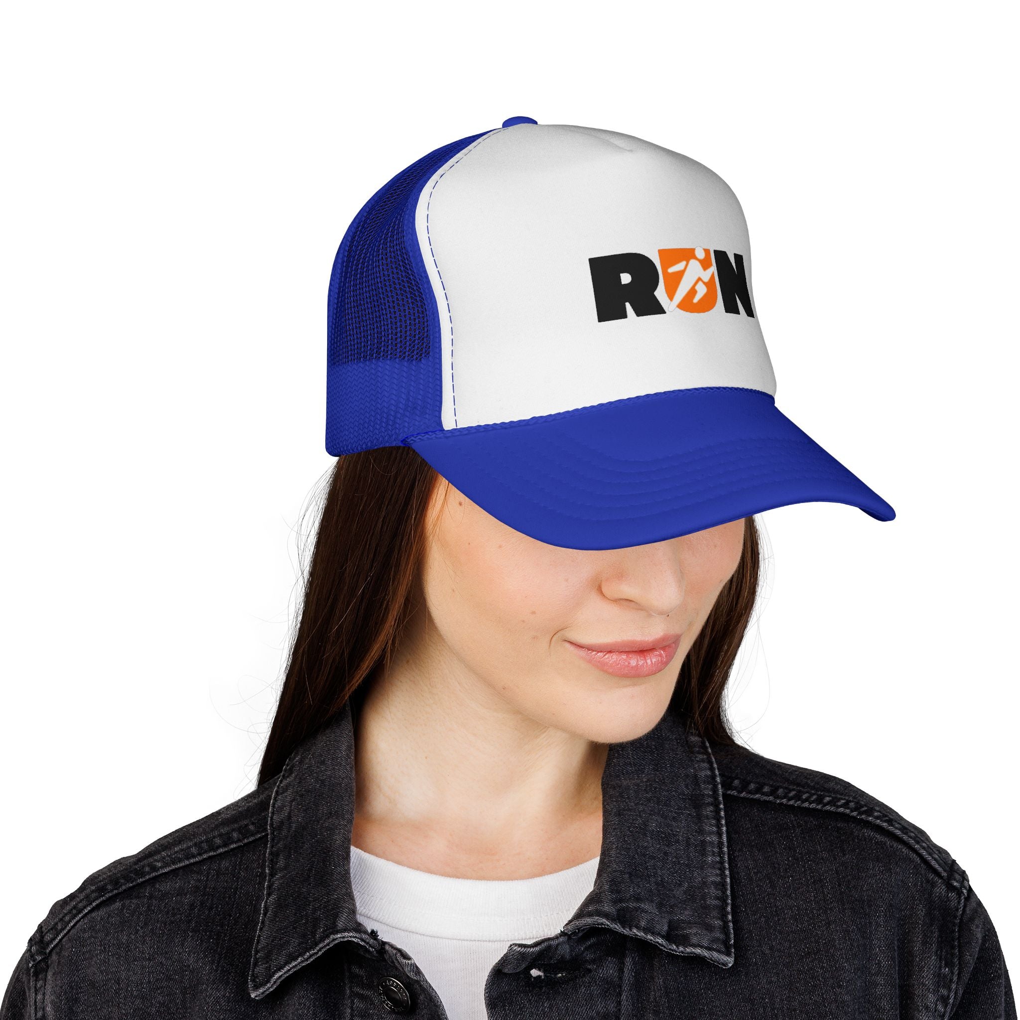 Run Trucker Hat — Retro Runner Logo Cap