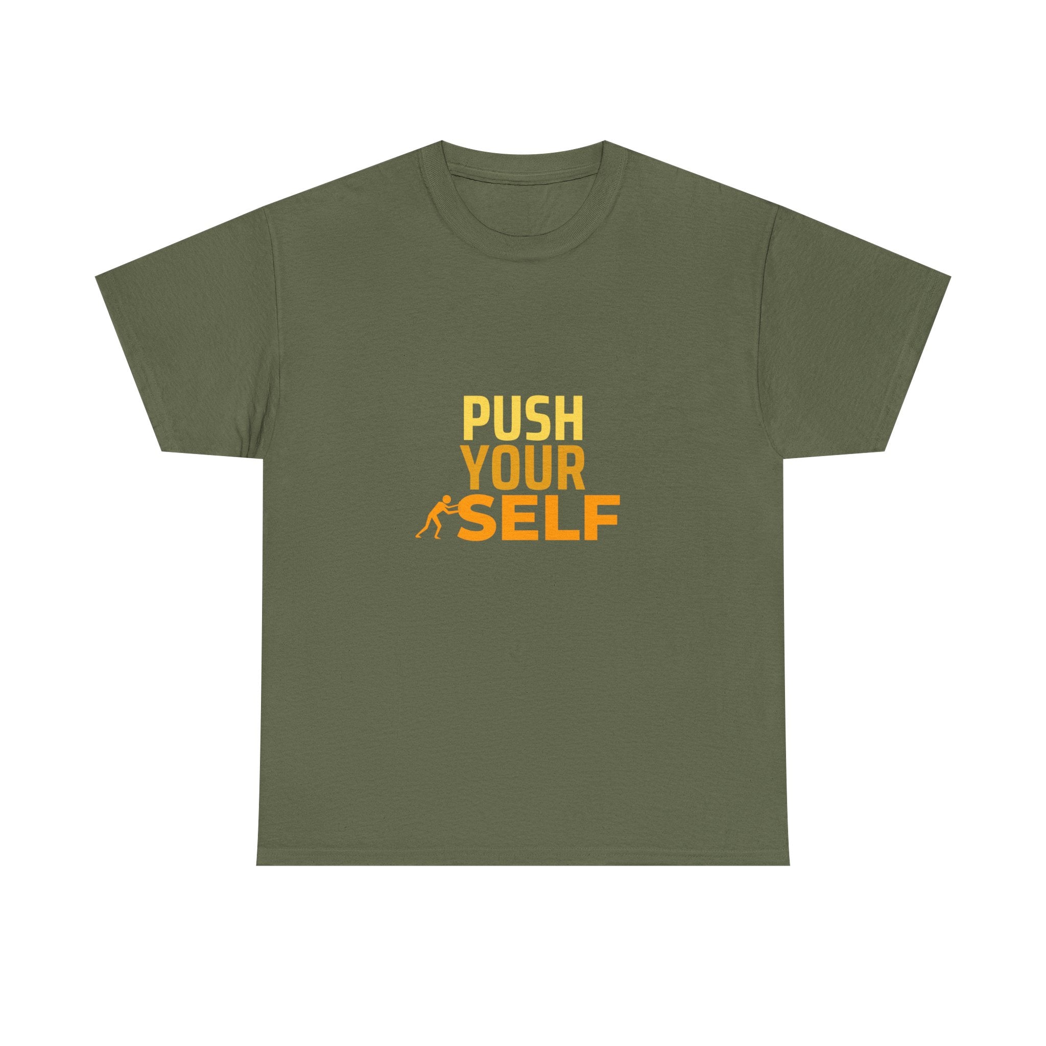 Motivational "Push Your Self" T-Shirt — Fitness Workout Tee