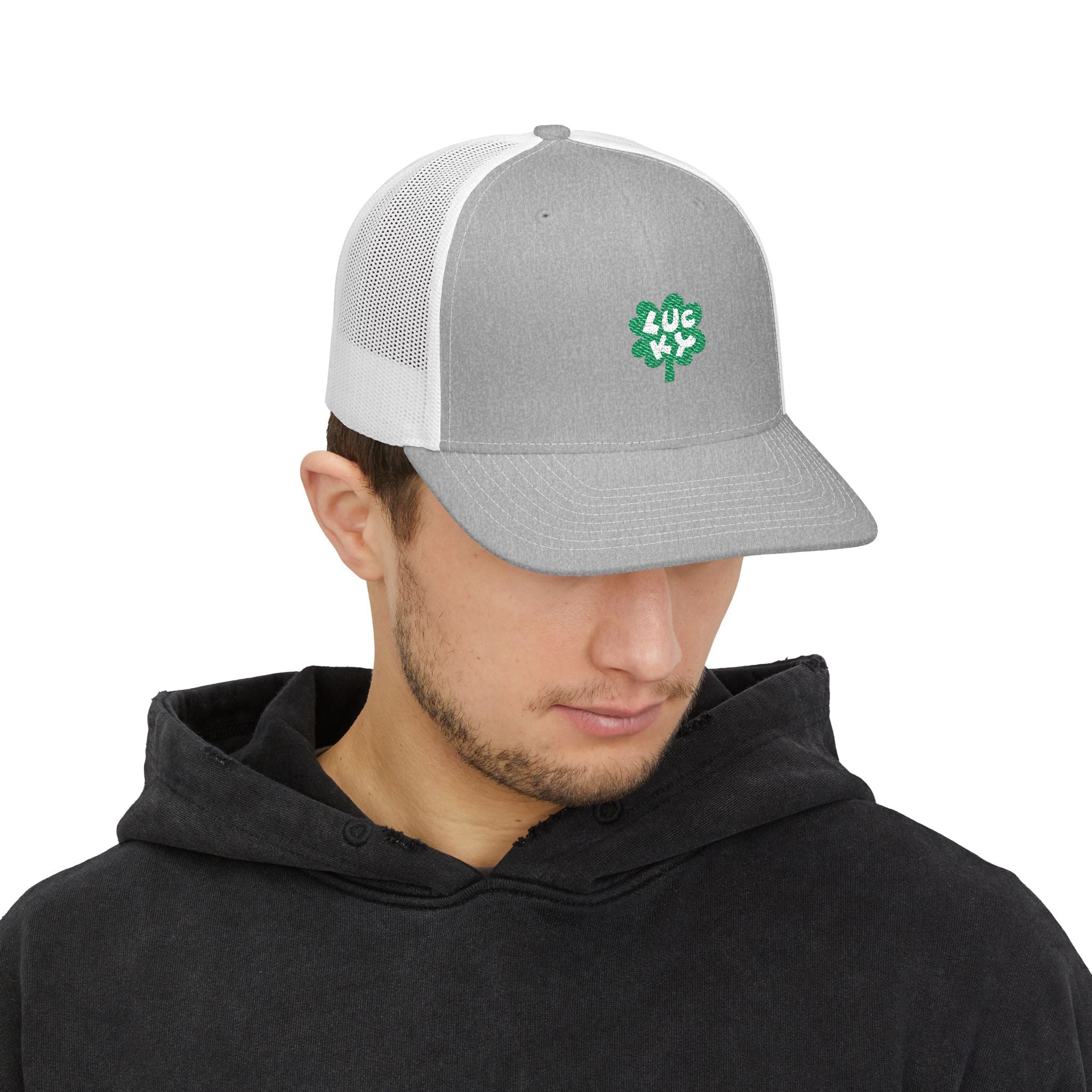 Lucky Clover Snapback Trucker Hat (Embroidered)