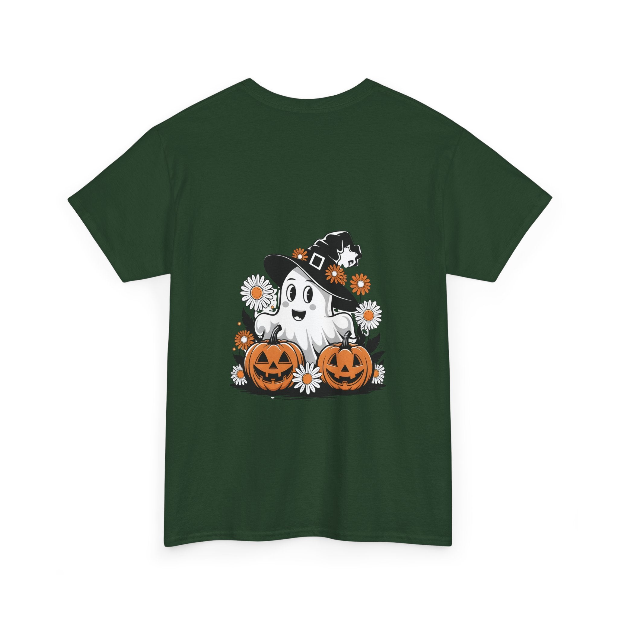 Halloween Ghost & Pumpkin Tee, Unisex Halloween Shirt, Spooky T-Shirt, Fall Fashion, Trick or Treat Top, Seasonal Apparel