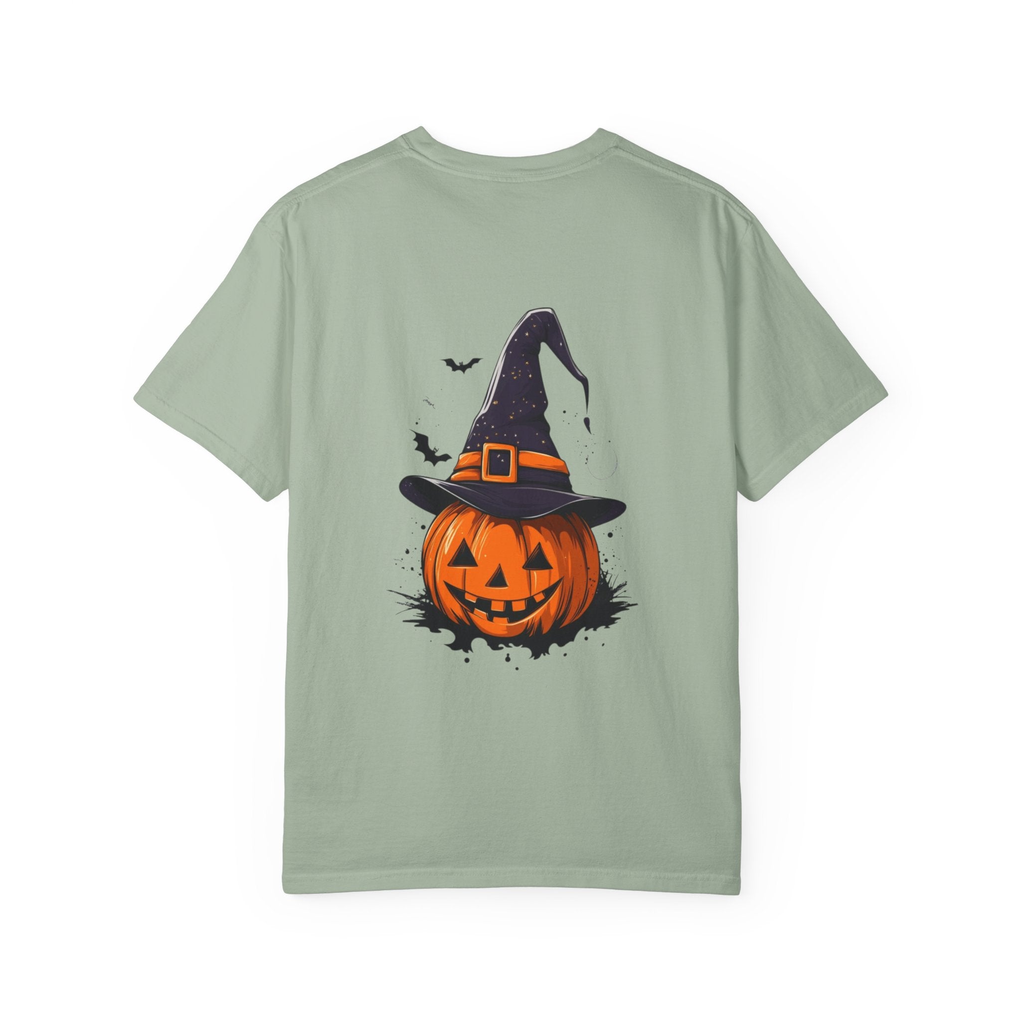 Halloween Unisex Garment-Dyed T-Shirt, Pumpkin Tee, Spooky Apparel, Fall Festival Shirt, Trick-or-Treat Top, Halloween Costume