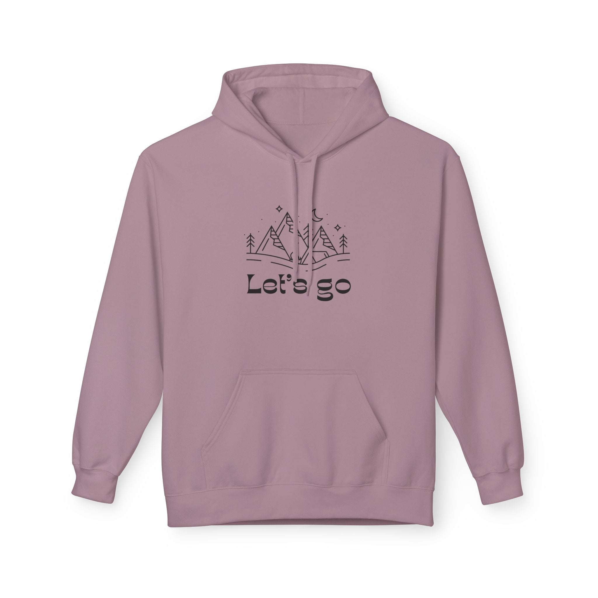 Let’s Go Camping Hoodie — Minimal Outdoor Adventure Pullover