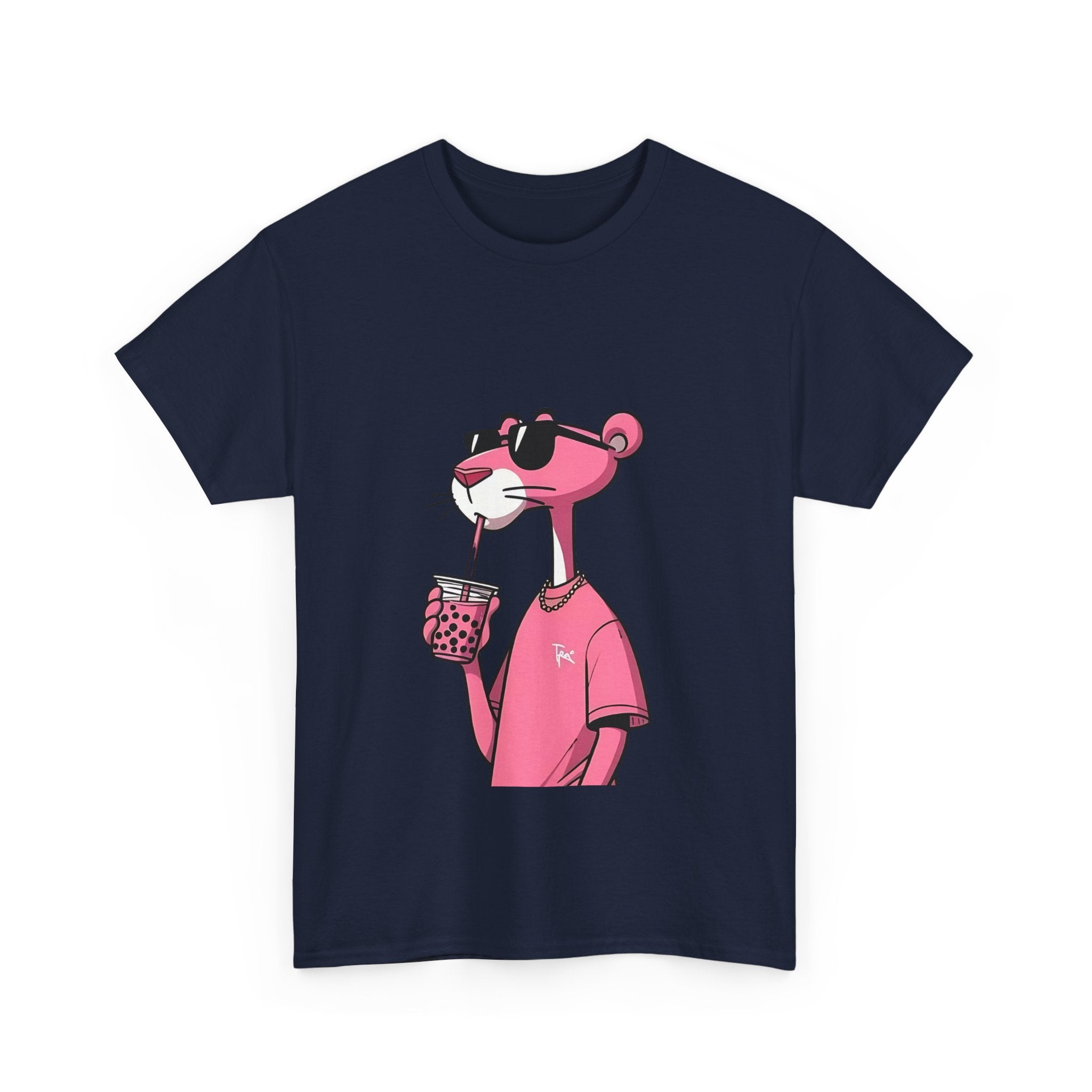 Chill Vibes Unisex Tee | Fun Summer Shirt, Casualwear, Gift for Friends, Beach Outing, Pink Panther Design