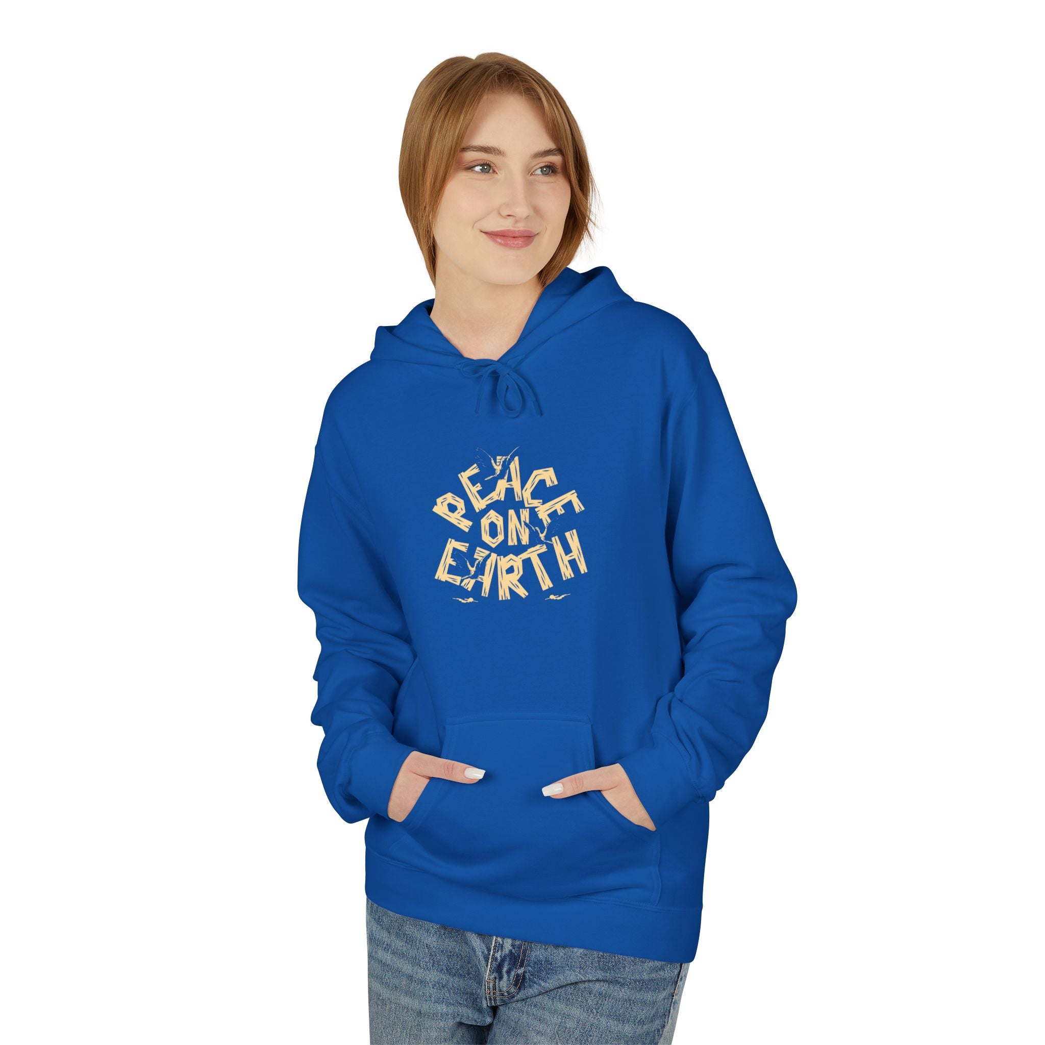 Peace on Earth Hoodie — Retro Sunburst Holiday Sweatshirt