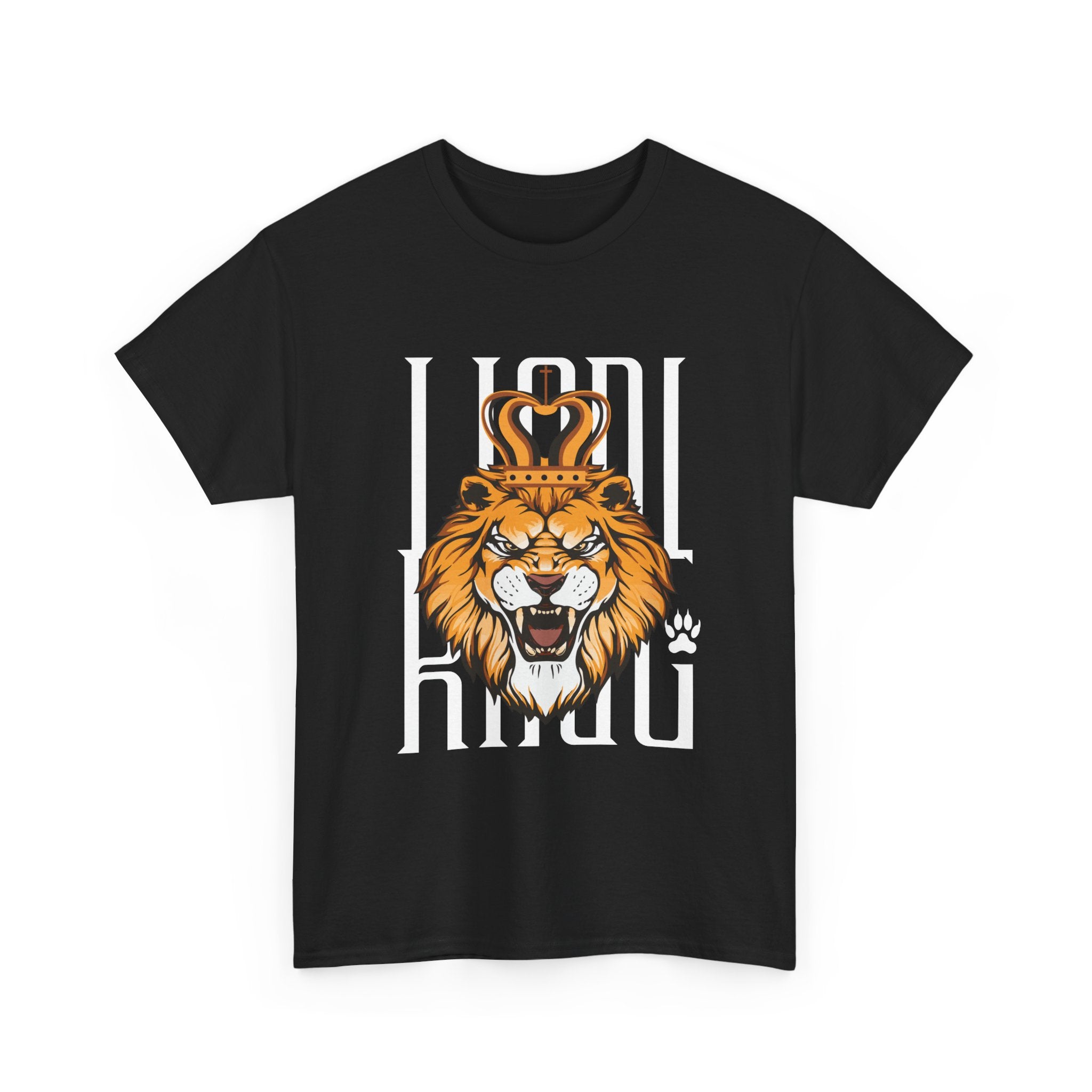 Bold Lion King Graphic Tee | Unisex Heavy Cotton Shirt for Animal Lovers, Gifts for Him, Funny T-Shirt, Wardrobe Essential, Casual Wear