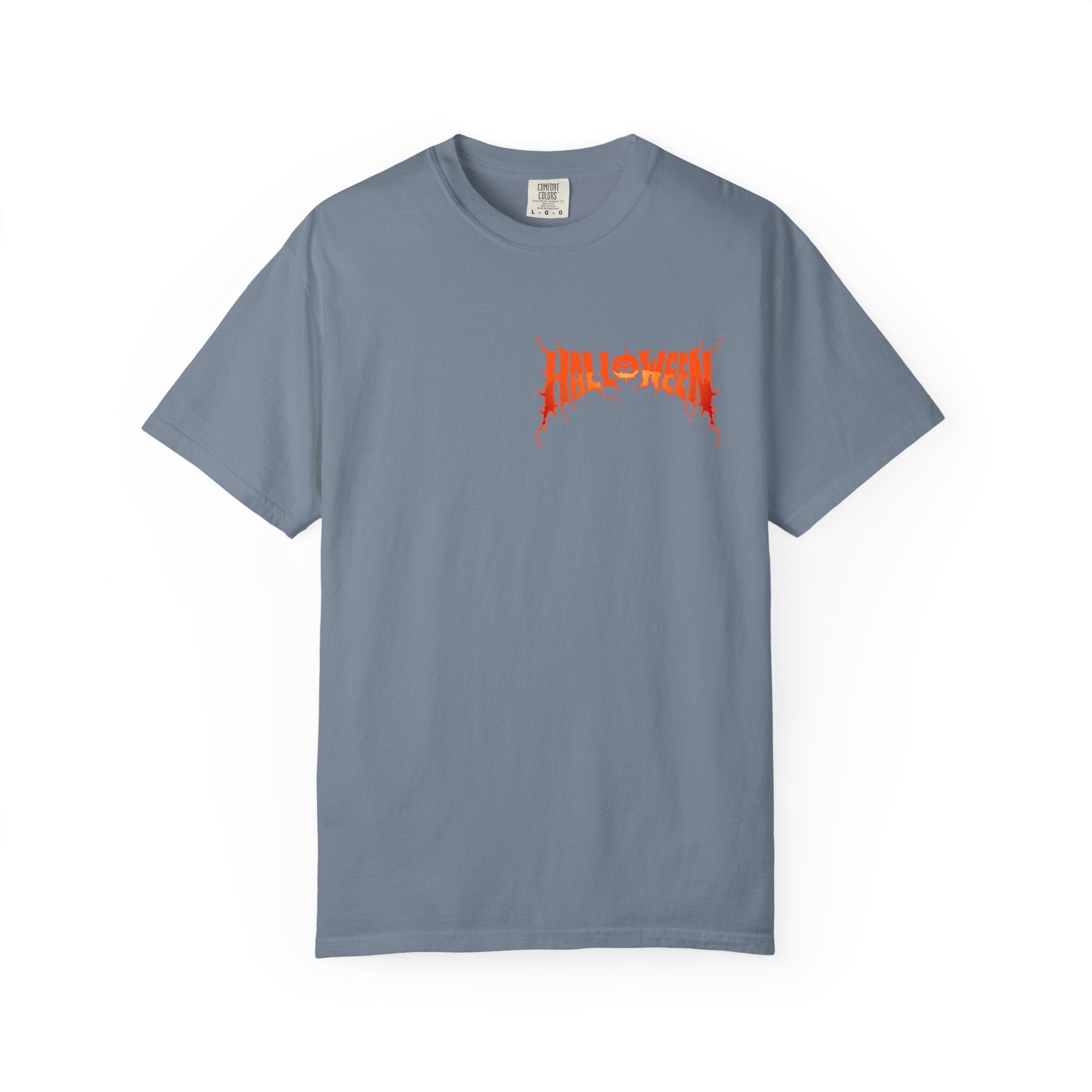 Halloween Unisex Garment-Dyed T-Shirt, Pumpkin Tee, Spooky Apparel, Fall Festival Shirt, Trick-or-Treat Top, Halloween Costume