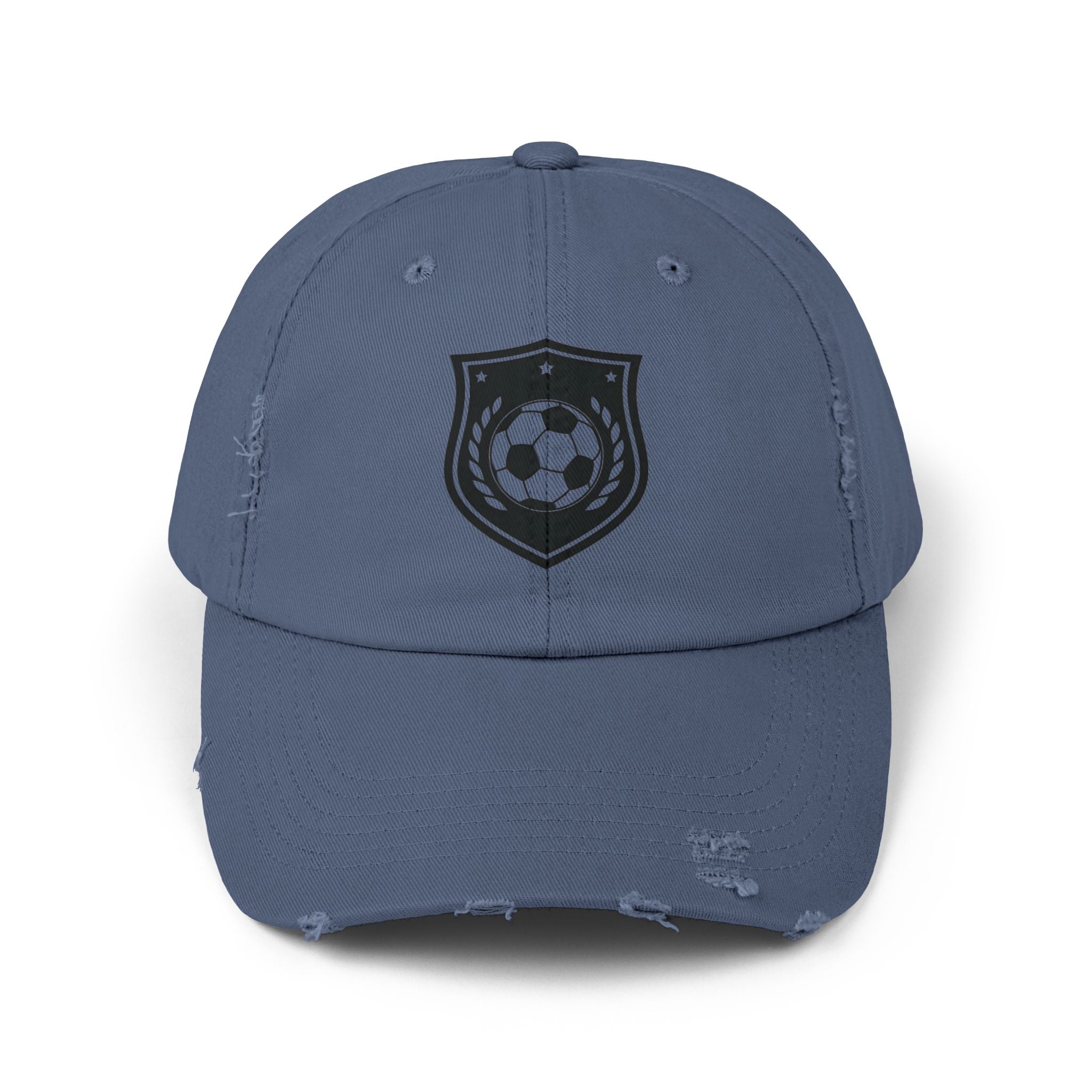 Distressed Soccer Emblem Cap — Vintage Soccer Dad Hat