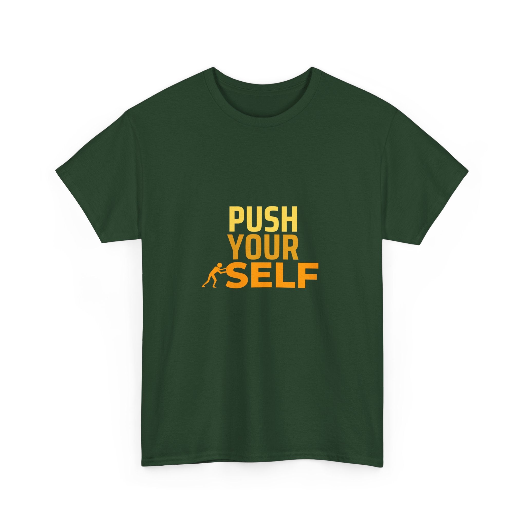 Motivational "Push Your Self" T-Shirt — Fitness Workout Tee