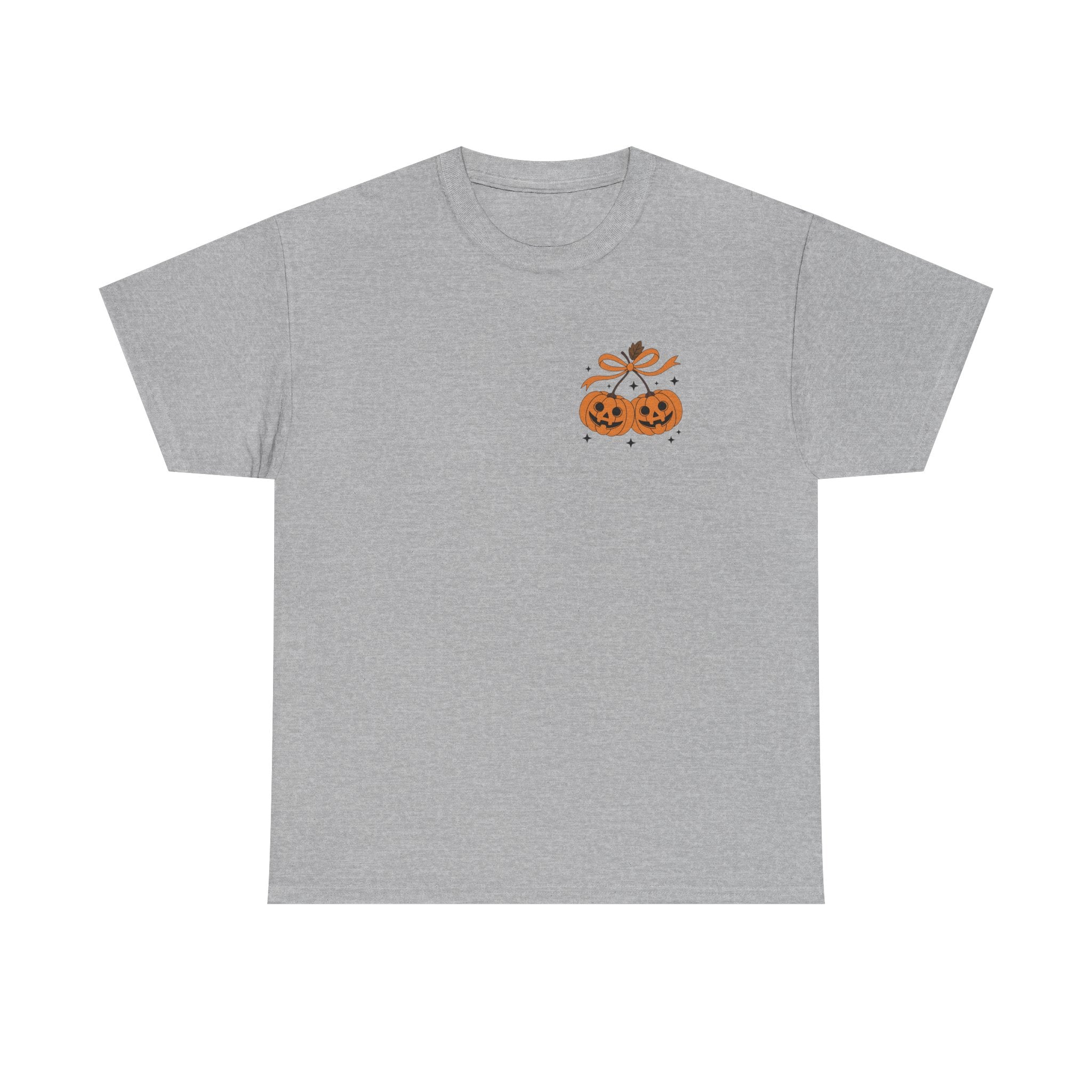 Halloween Ghost & Pumpkin Tee, Unisex Halloween Shirt, Spooky T-Shirt, Fall Fashion, Trick or Treat Top, Seasonal Apparel