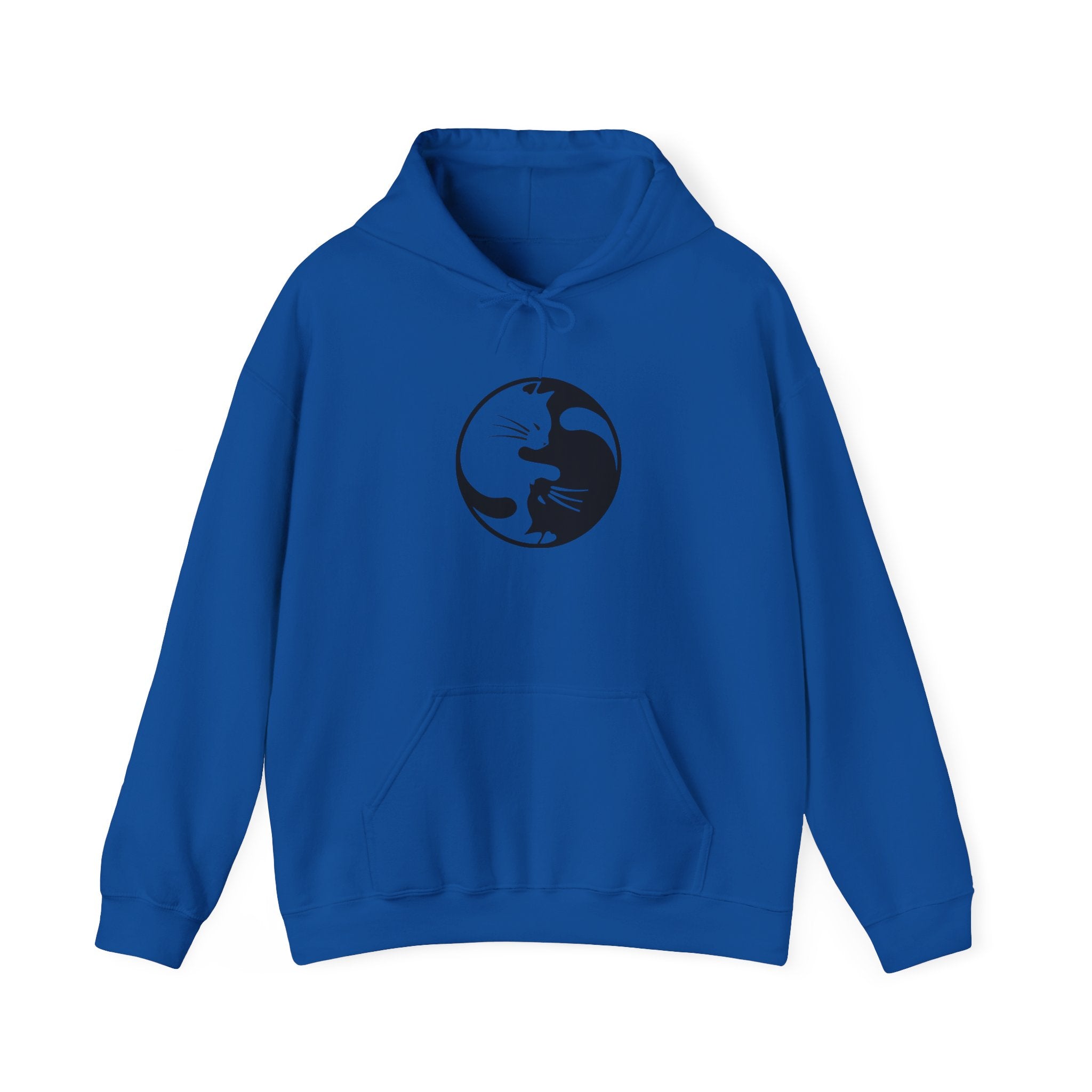 Cat Yin Yang Unisex Hoodie, Cozy Cat Lover Sweatshirt, Perfect Gift for Pet Owners, Trendy Casual Wear, Ideal for Everyday Comfort