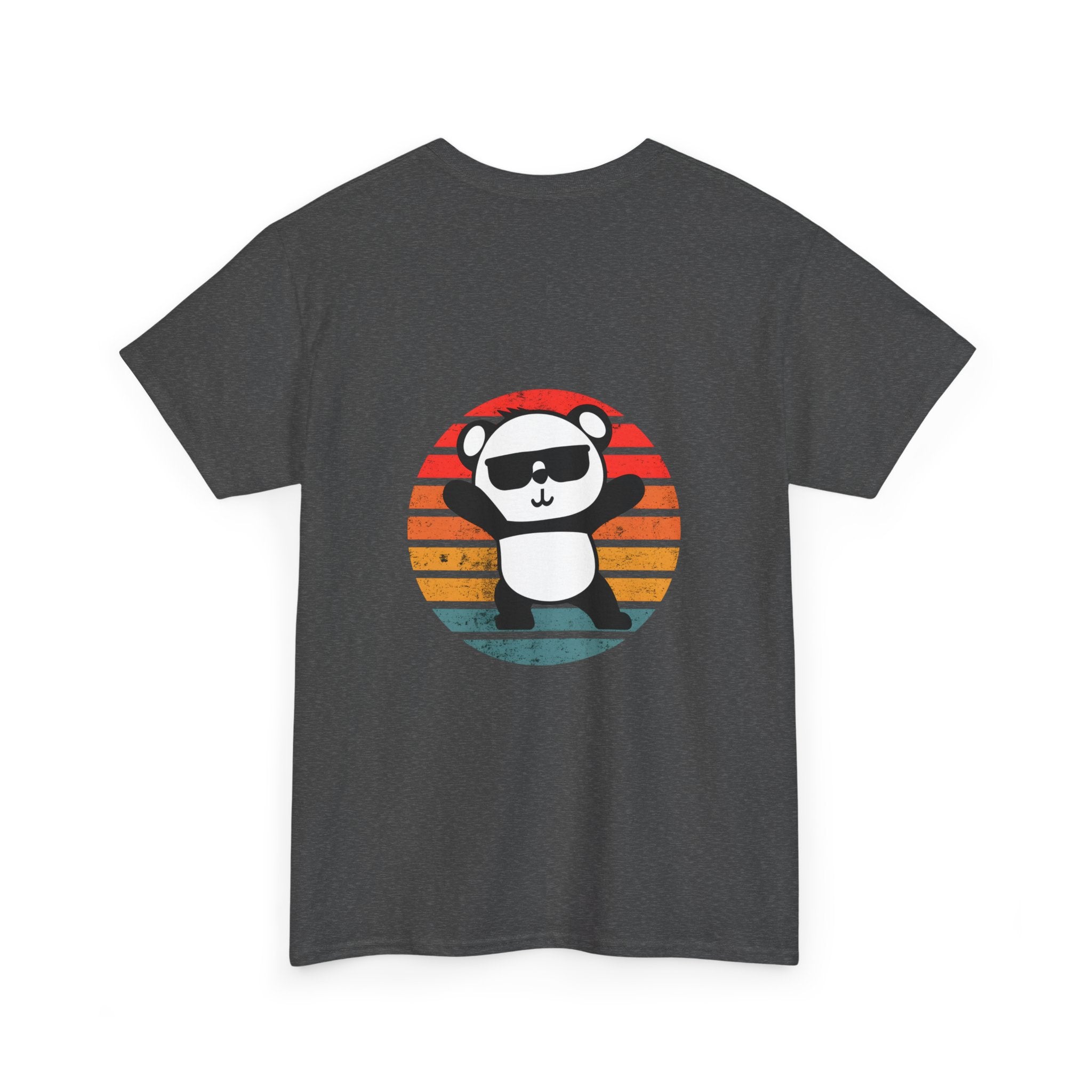 Cute Panda Retro Tee - Casual Cotton Shirt, Animal Lover Gift, Summer Style, Fun Graphic Tee, Unisex Fashion