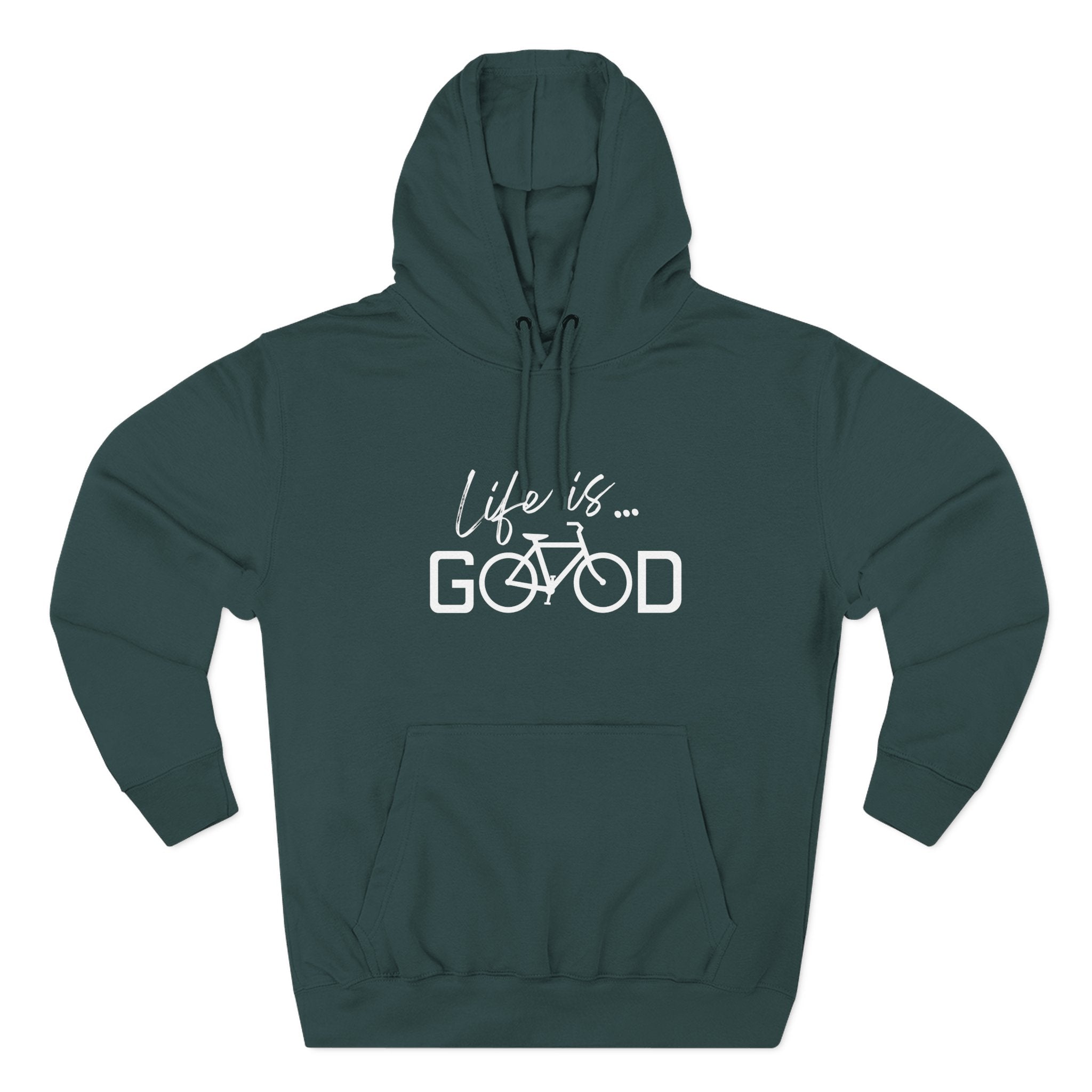 Life Is Good Bicycle Hoodie — Cozy Cycling Graphic Pullover