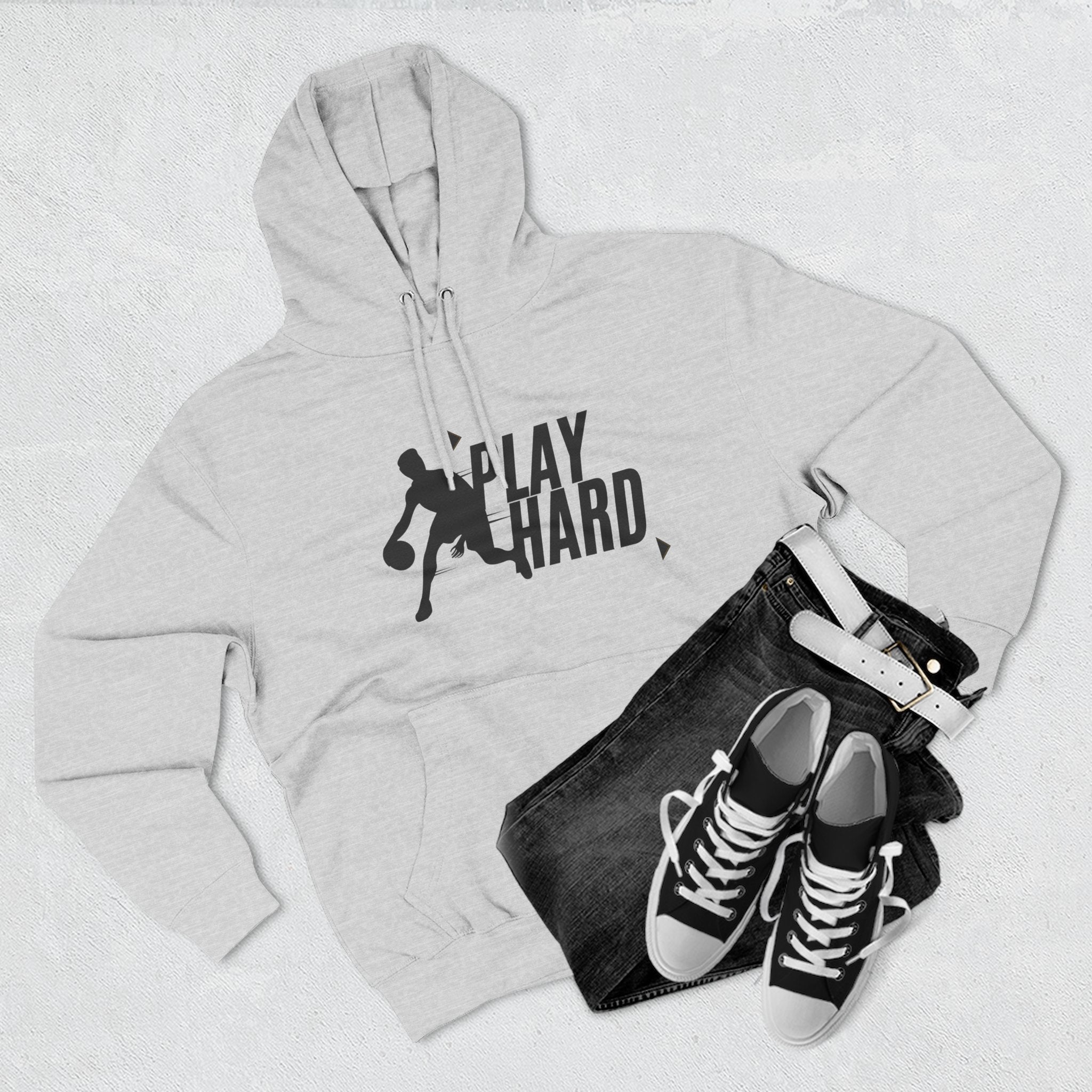 Play Hard Basketball Hoodie - Athletic Sportswear Pullover