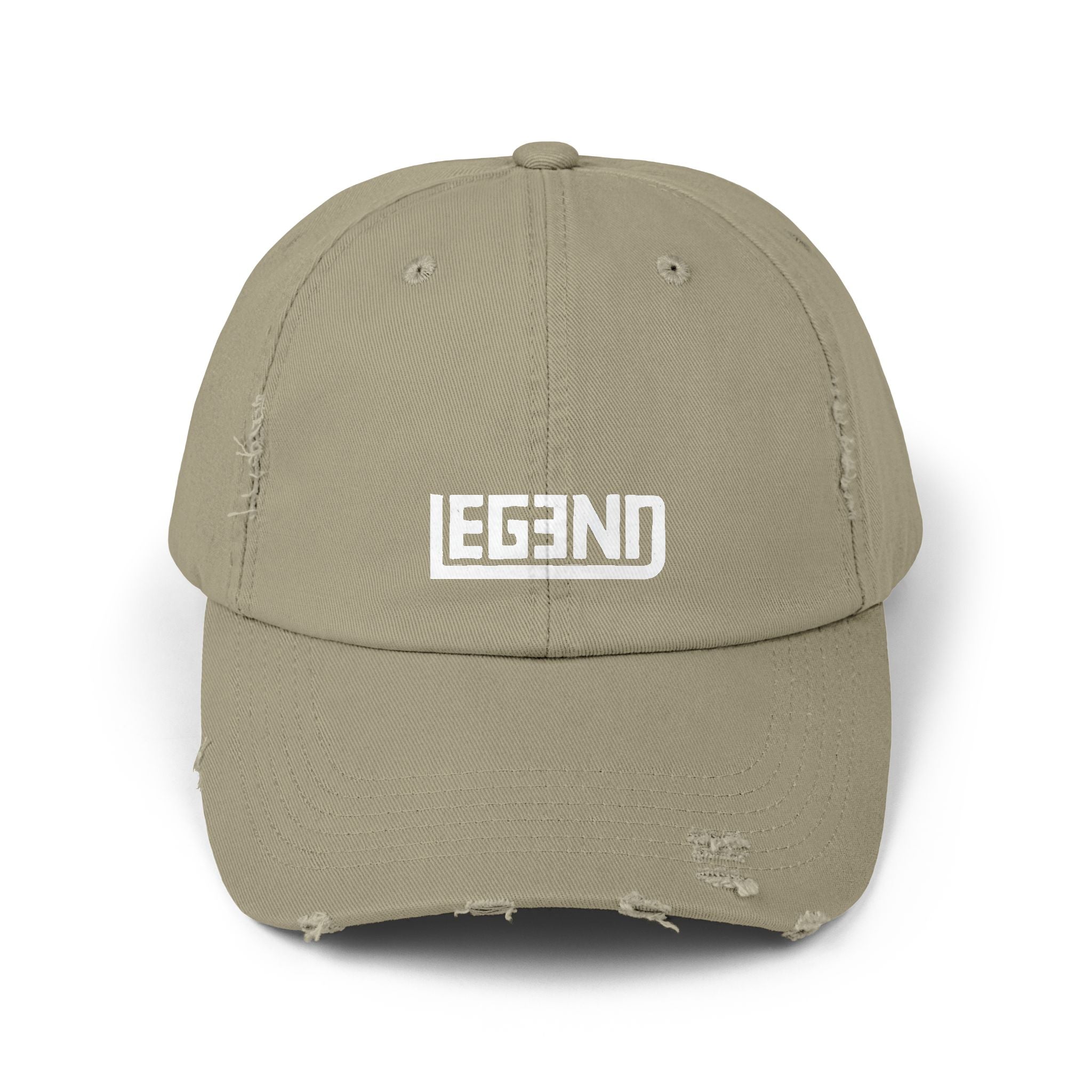 Legend Unisex Distressed Cap - Casual Statement Headwear