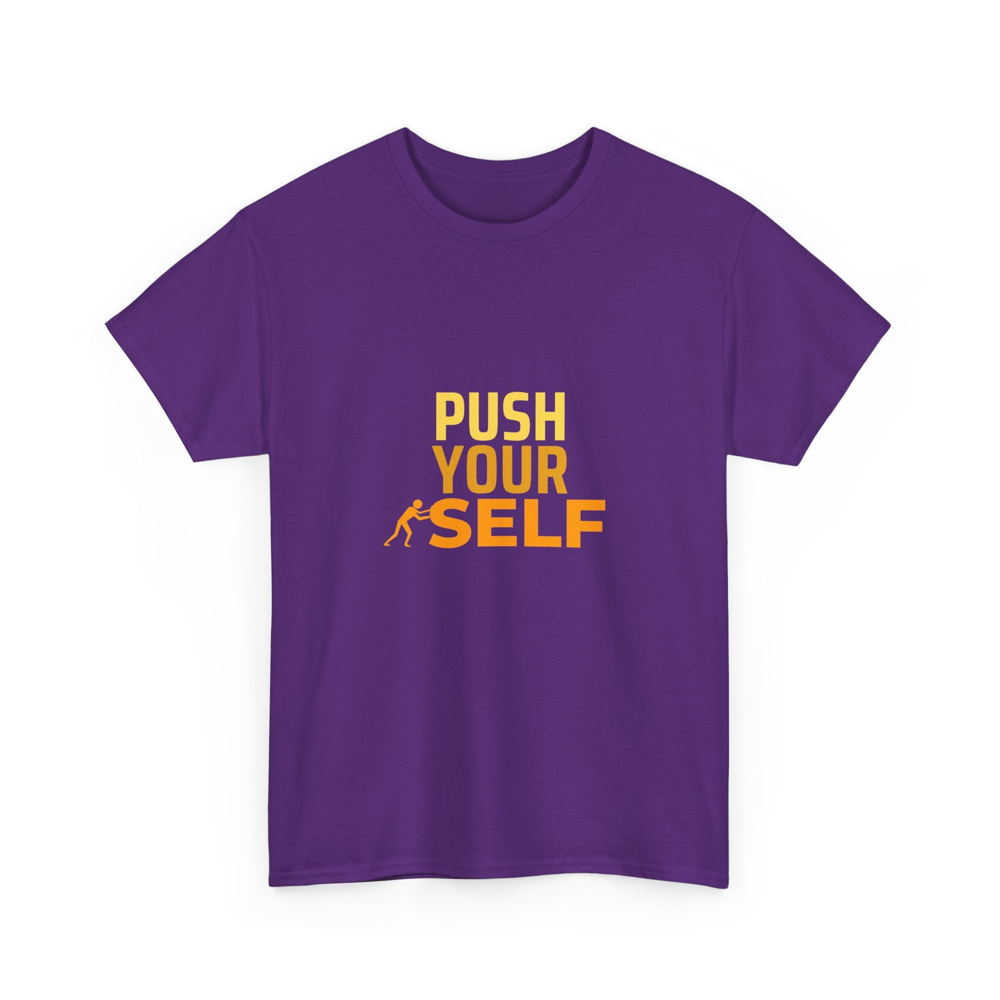 Motivational "Push Your Self" T-Shirt — Fitness Workout Tee