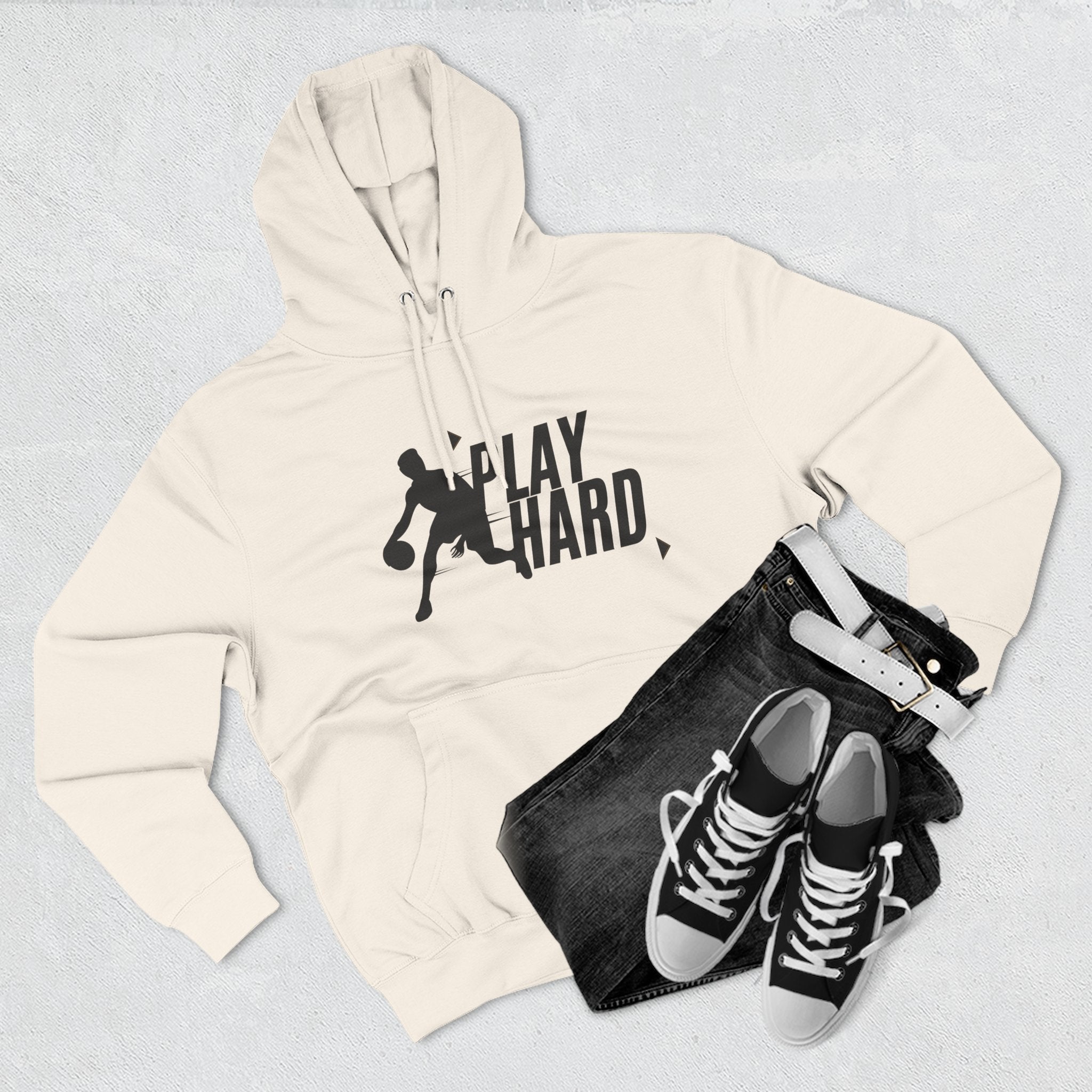 Play Hard Basketball Hoodie - Athletic Sportswear Pullover