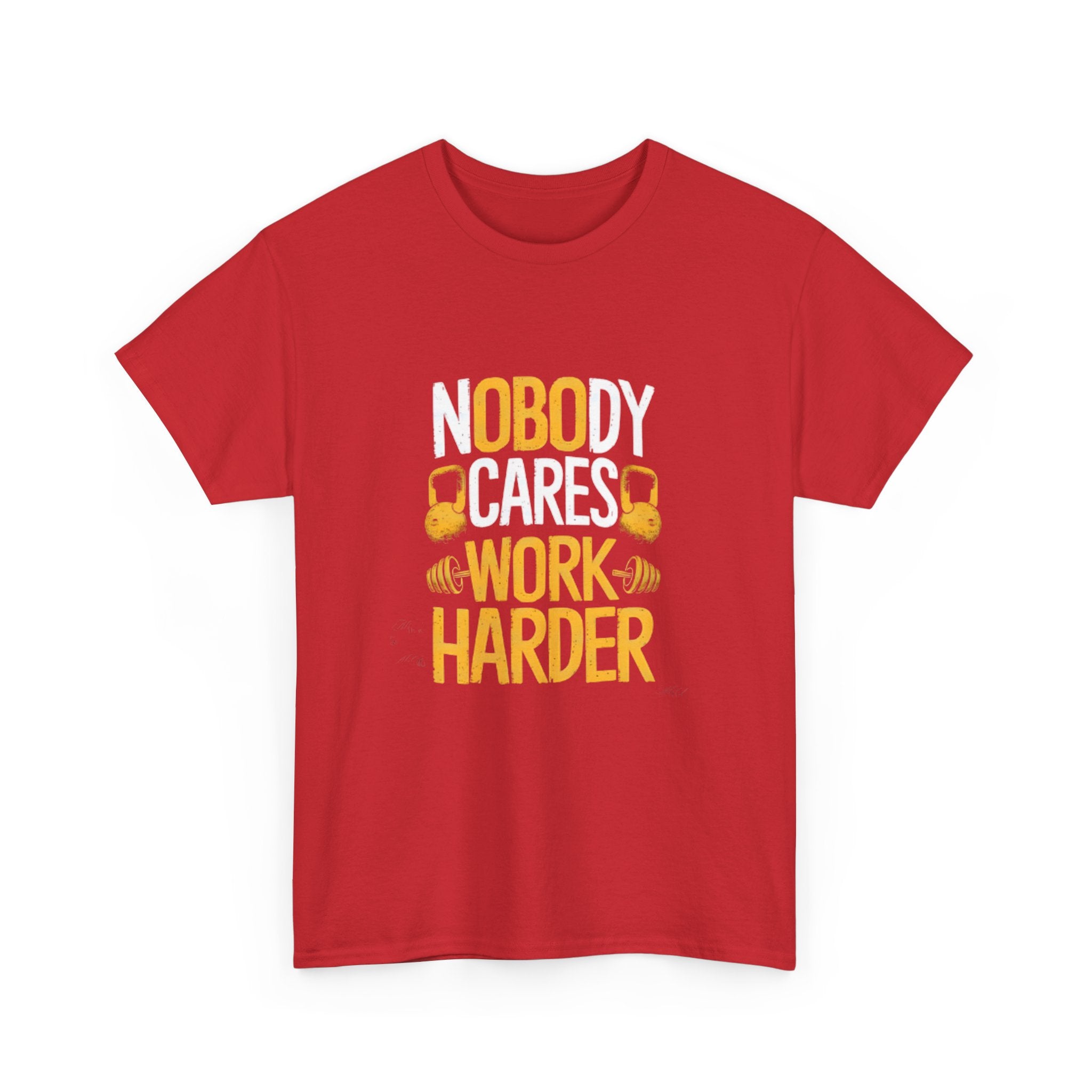 Workout Tee — "Nobody Cares, Work Harder" Motivational Gym T‑Shirt