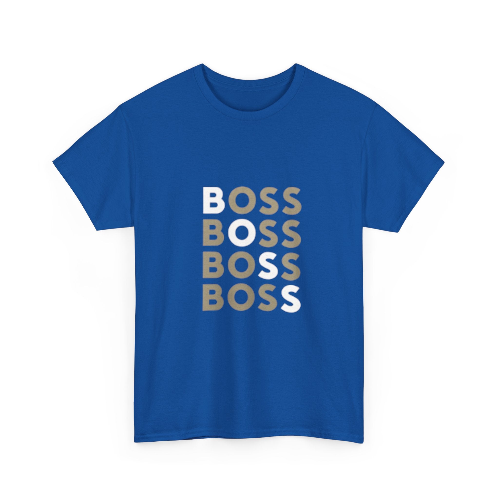Boss Repeat Graphic Tee — Retro Stacked 'BOSS' Design