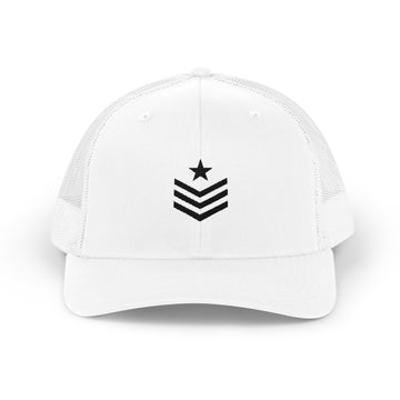 Embroidered Star Chevron Trucker Cap
