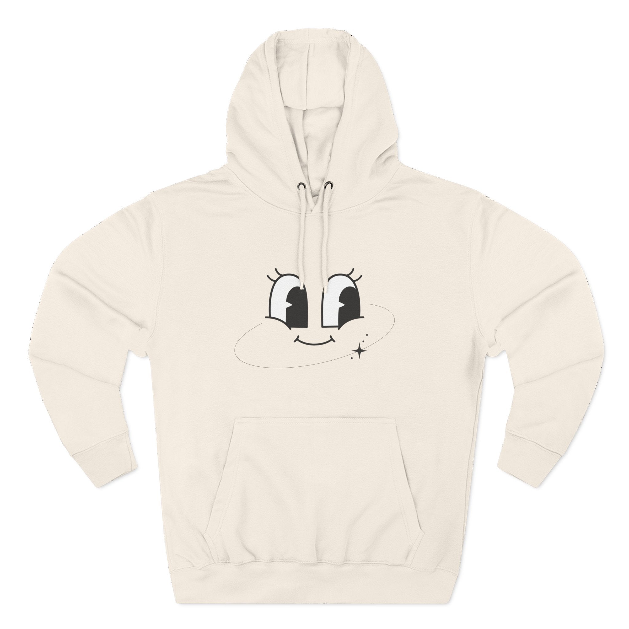 Smiley Face Fleece Hoodie - Cozy Unisex Sweatshirt for All Ages