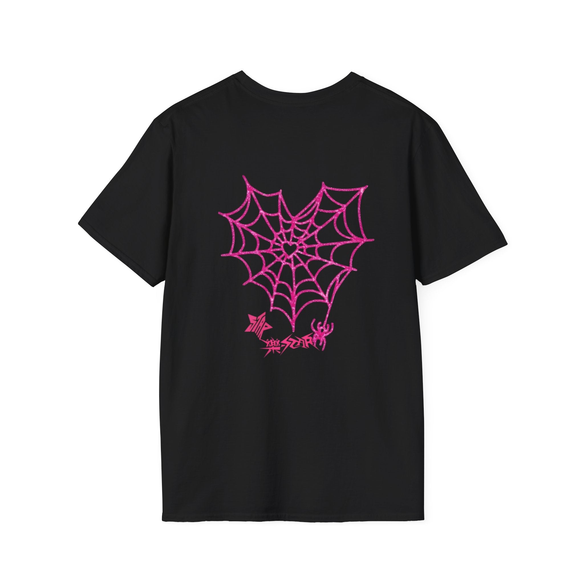 Starry Web T-Shirt — Pink Spiderweb Graphic Tee