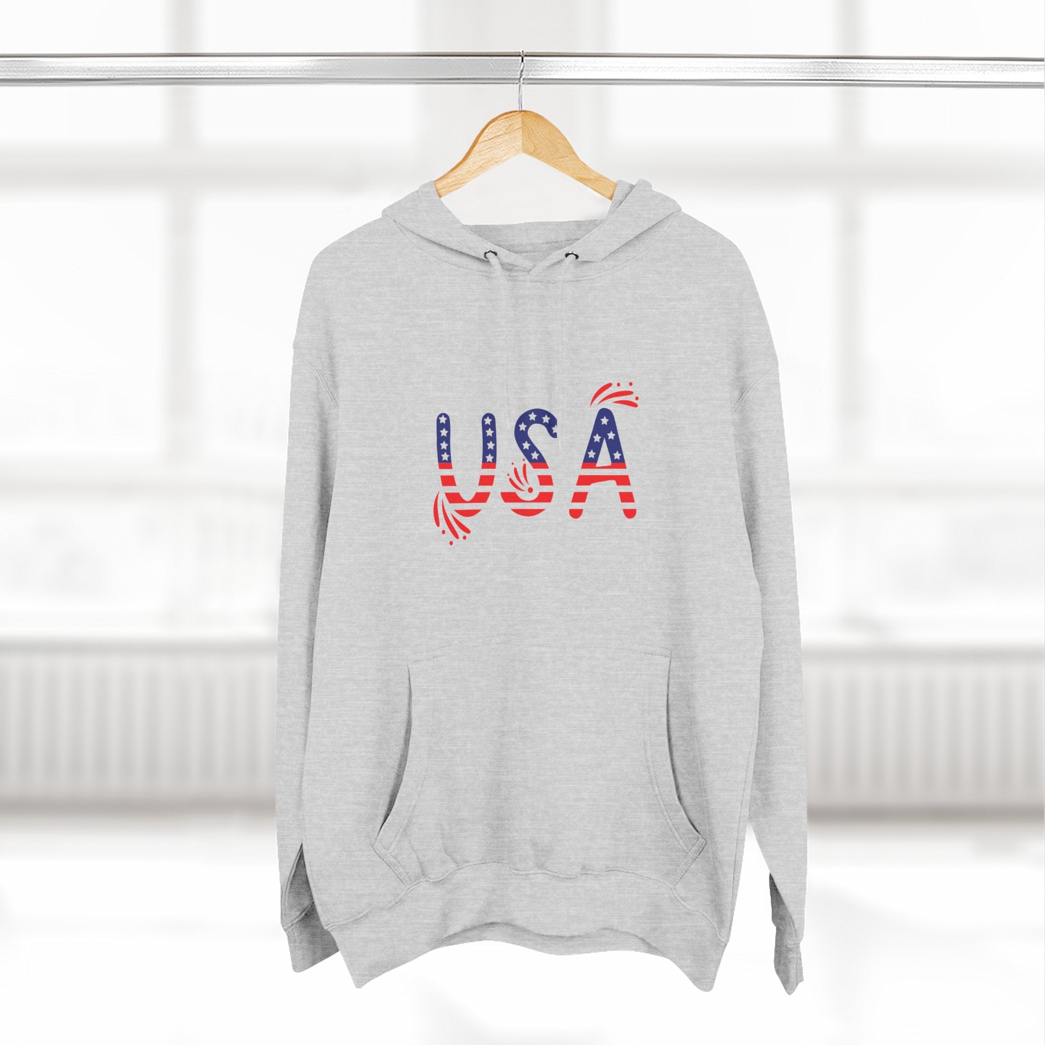 Patriotic USA Fleece Hoodie
