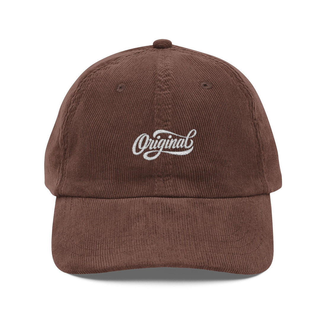 Vintage Corduroy Cap — Embroidered "Original" Retro Dad Hat