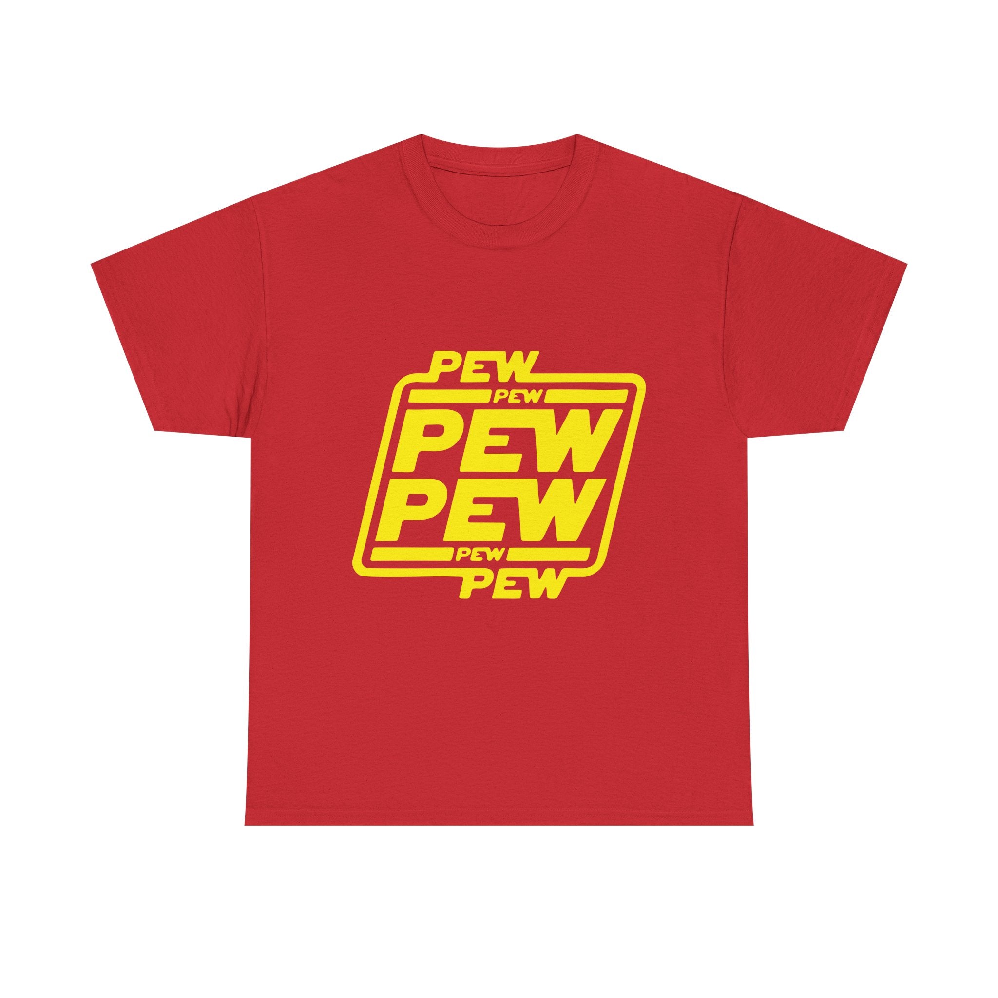 Playful Pew Pew Tee, Graphic T-Shirt, Casual Humor Top, Gift for Gamers, Unisex Cotton Tee, Fun Statement Shirt