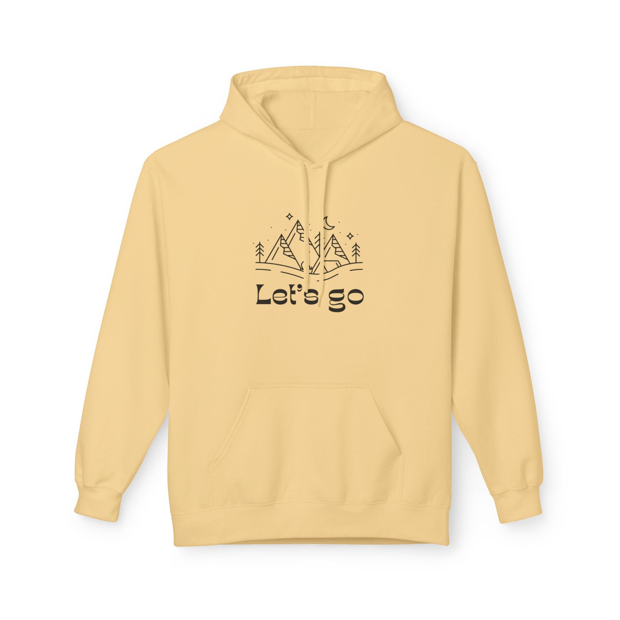 Let’s Go Camping Hoodie — Minimal Outdoor Adventure Pullover