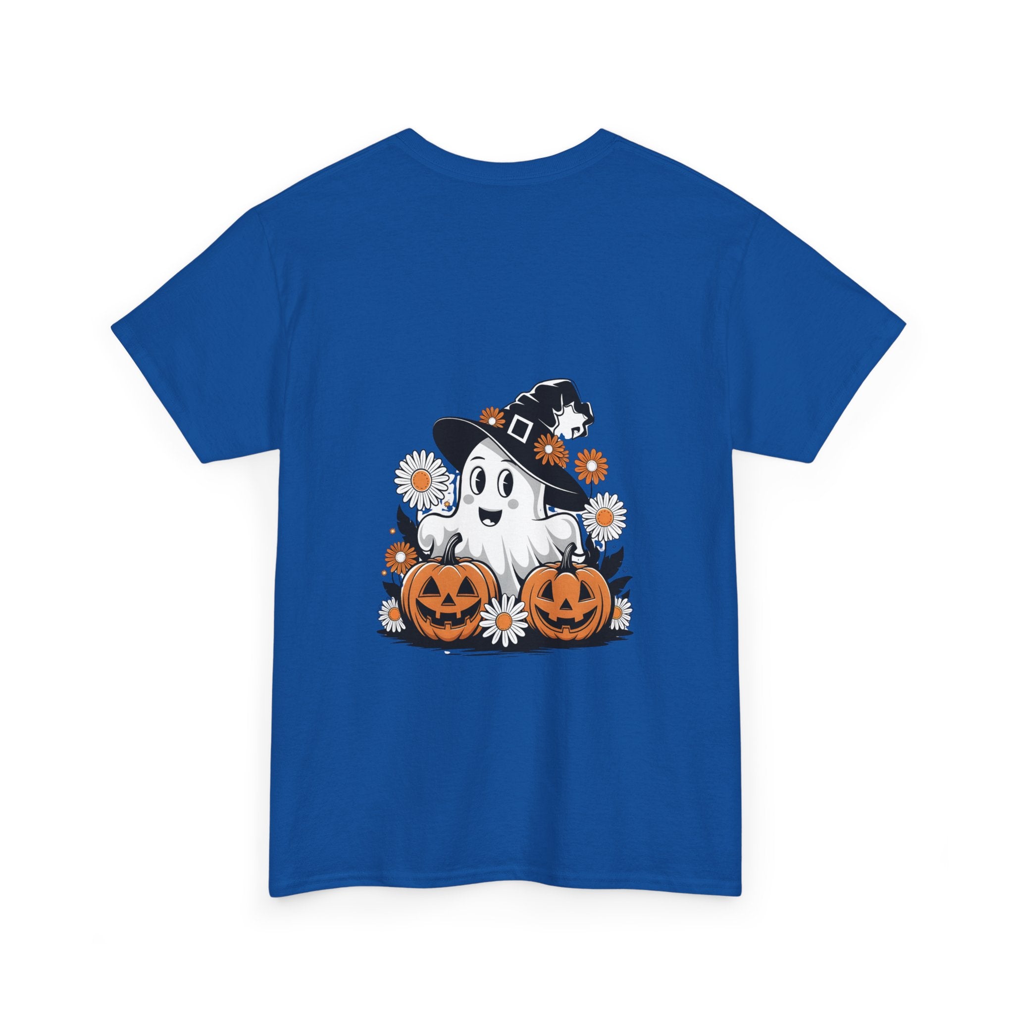 Halloween Ghost & Pumpkin Tee, Unisex Halloween Shirt, Spooky T-Shirt, Fall Fashion, Trick or Treat Top, Seasonal Apparel