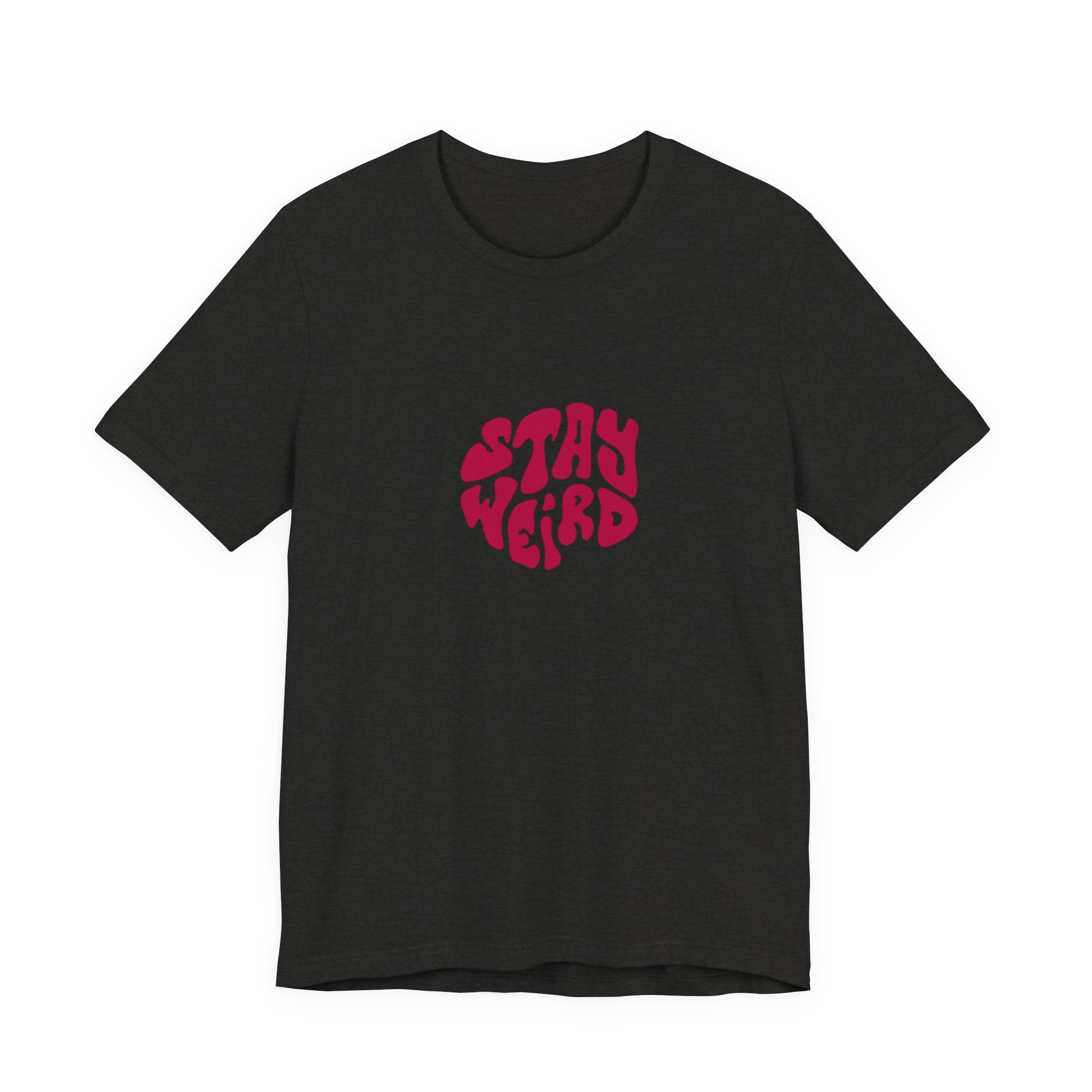Stay Weird Tee — Retro Statue Bubblegum Graphic T-Shirt