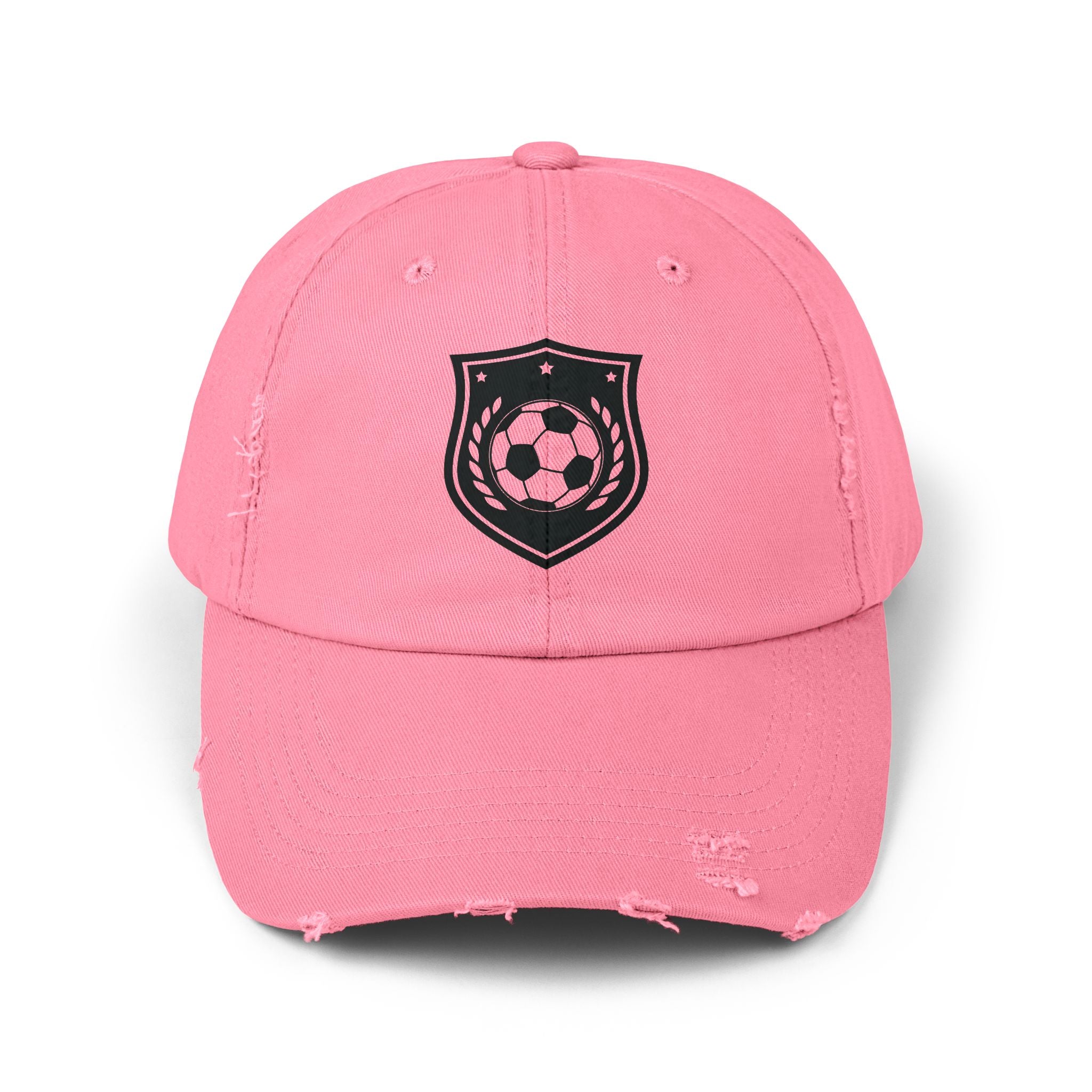 Distressed Soccer Emblem Cap — Vintage Soccer Dad Hat