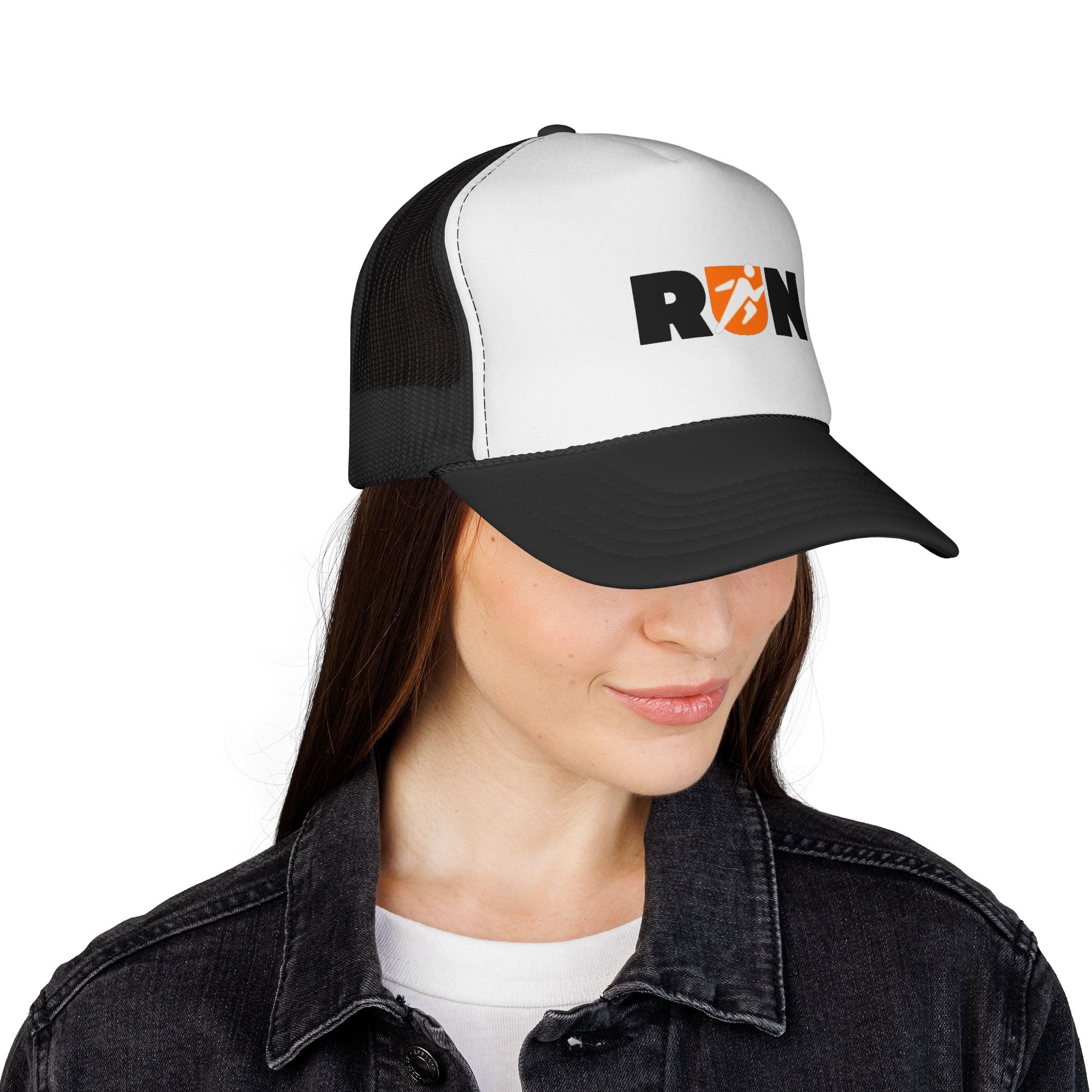 Run Trucker Hat — Retro Runner Logo Cap