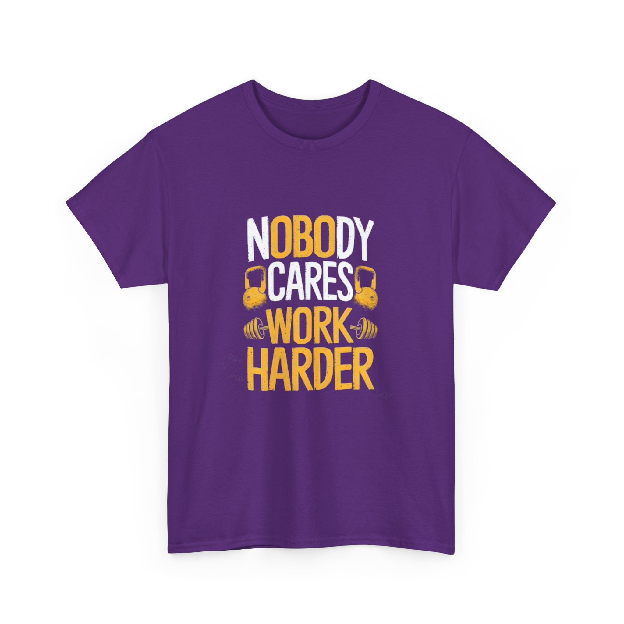 Workout Tee — "Nobody Cares, Work Harder" Motivational Gym T‑Shirt