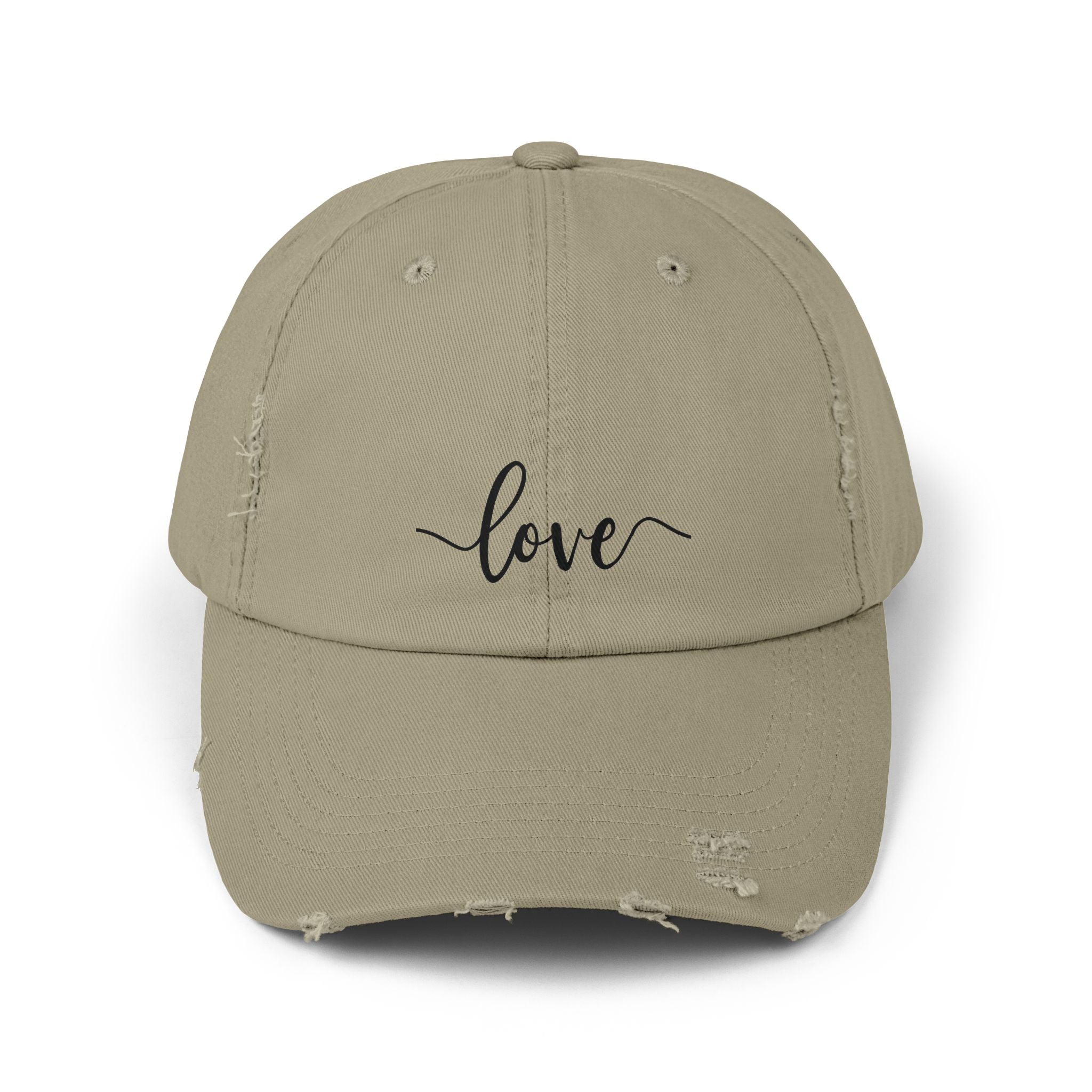 Love Distressed Cap - Casual Style, Gift for Him/Her, Summer Accessory, Trendy Hat, Everyday Wear