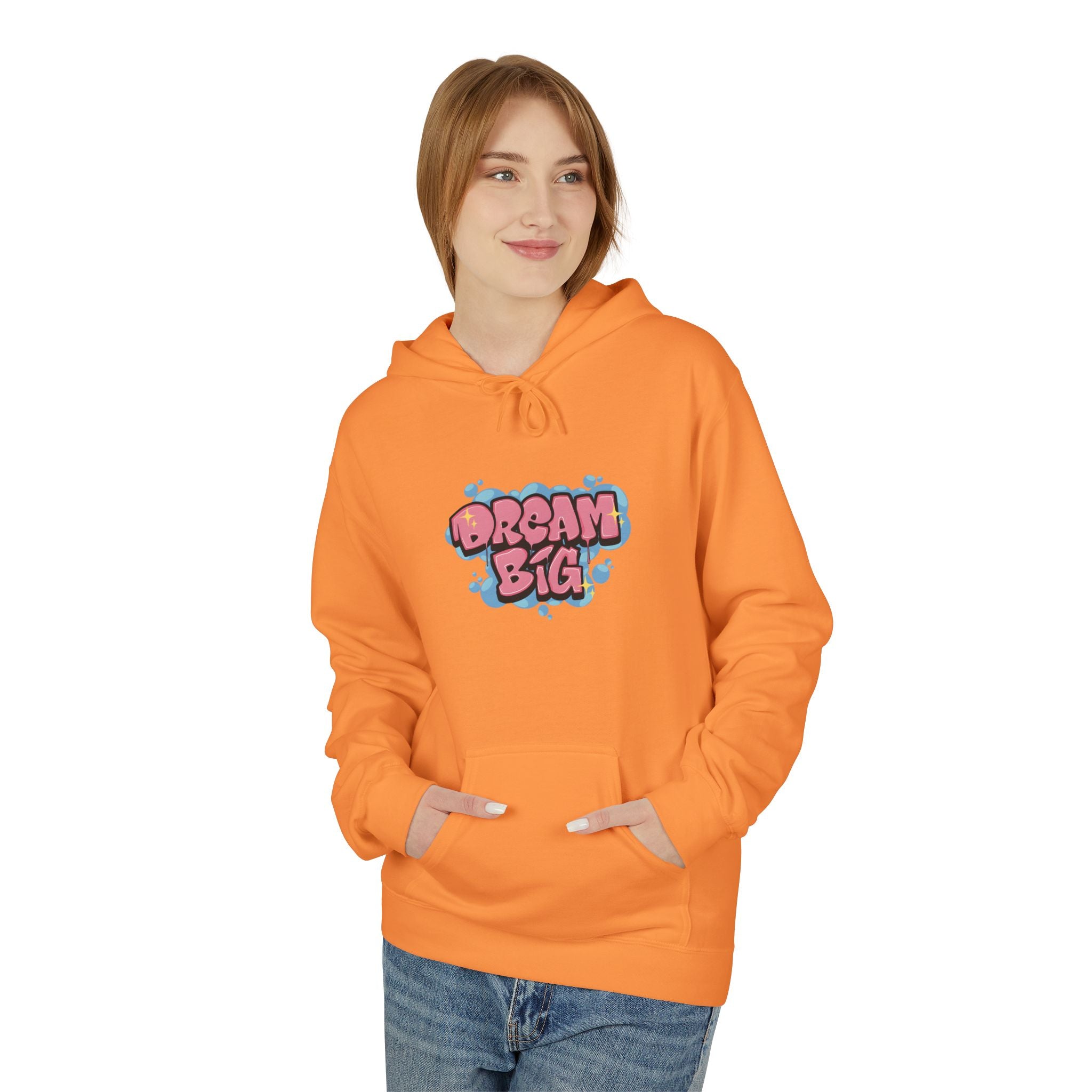 Dream Big Hoodie — Cute Bubble Letter Graphic Pullover
