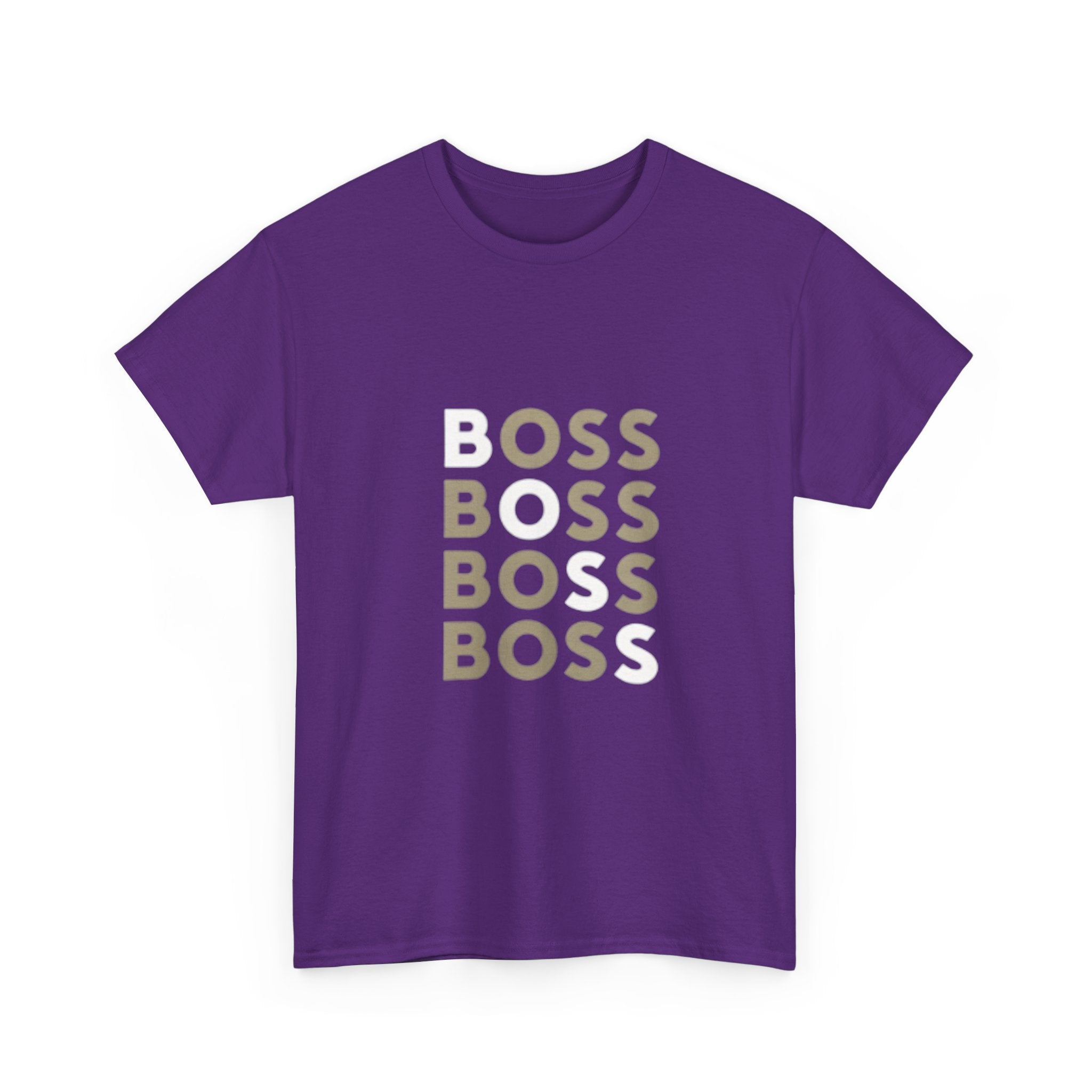 Boss Repeat Graphic Tee — Retro Stacked 'BOSS' Design