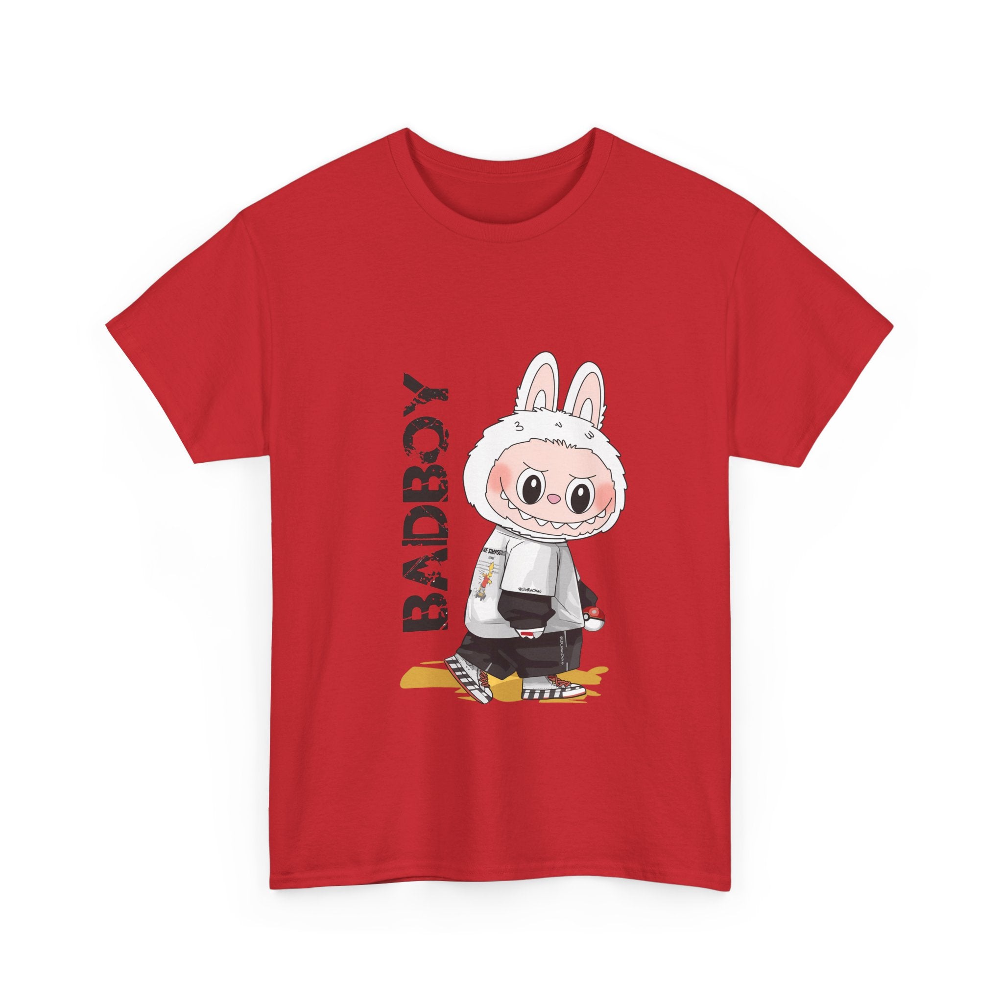 Cute Badboy Bunny Unisex Cotton Tee, Graphic Tee, Casual Wear, Cartoon T-Shirt, Gift for Animal Lovers, Streetwear