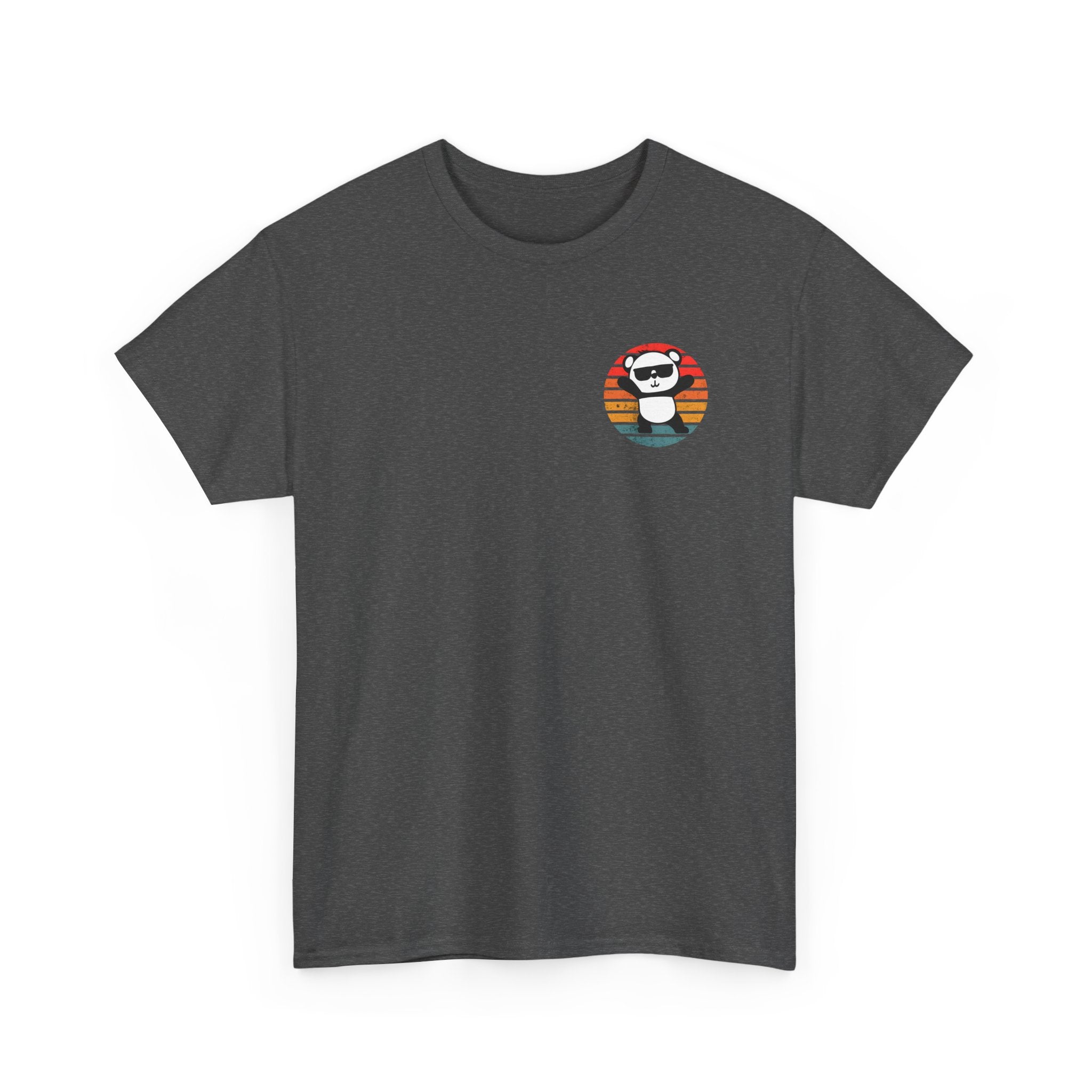 Cute Panda Retro Tee - Casual Cotton Shirt, Animal Lover Gift, Summer Style, Fun Graphic Tee, Unisex Fashion
