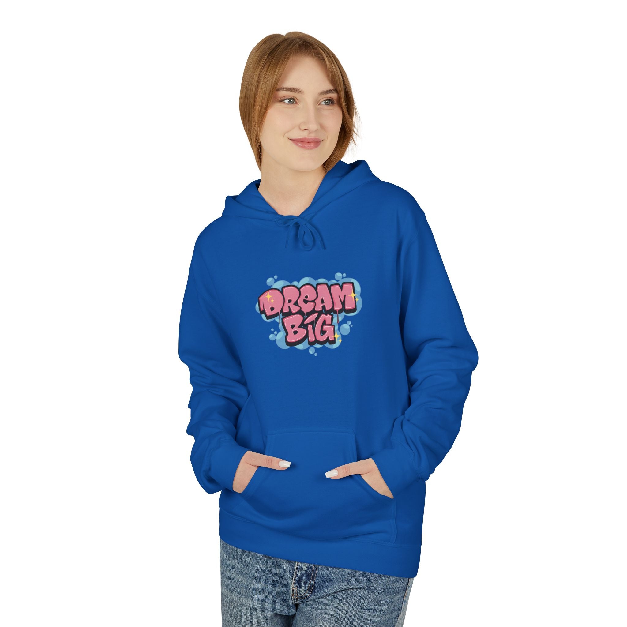 Dream Big Hoodie — Cute Bubble Letter Graphic Pullover