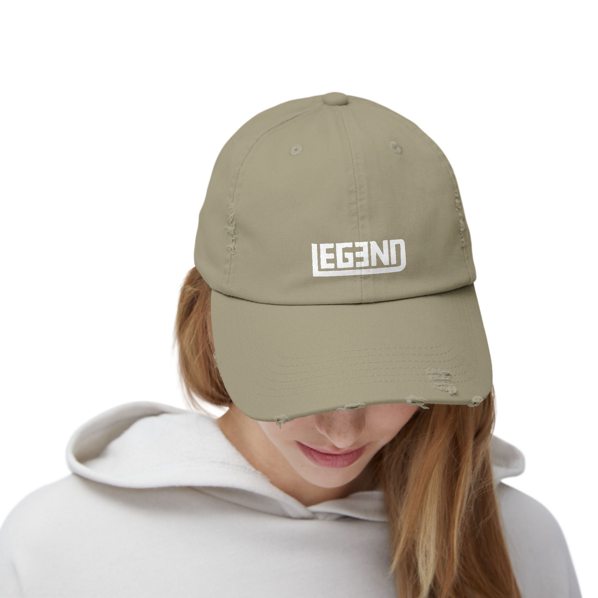 Legend Unisex Distressed Cap - Casual Statement Headwear