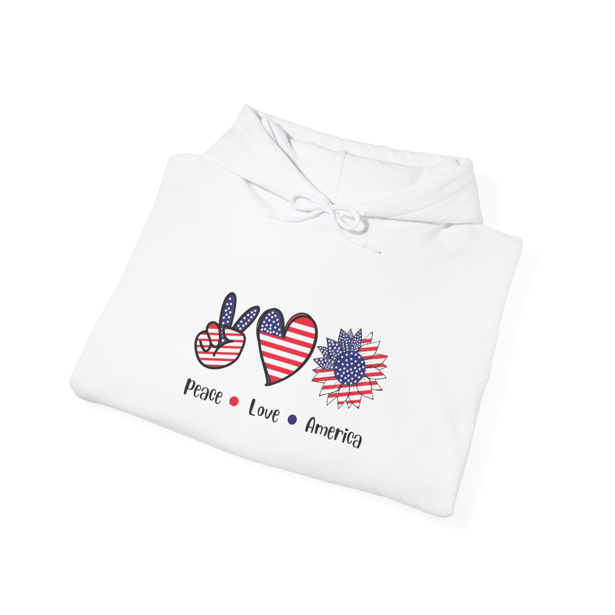 Peace, Love, America Hoodie